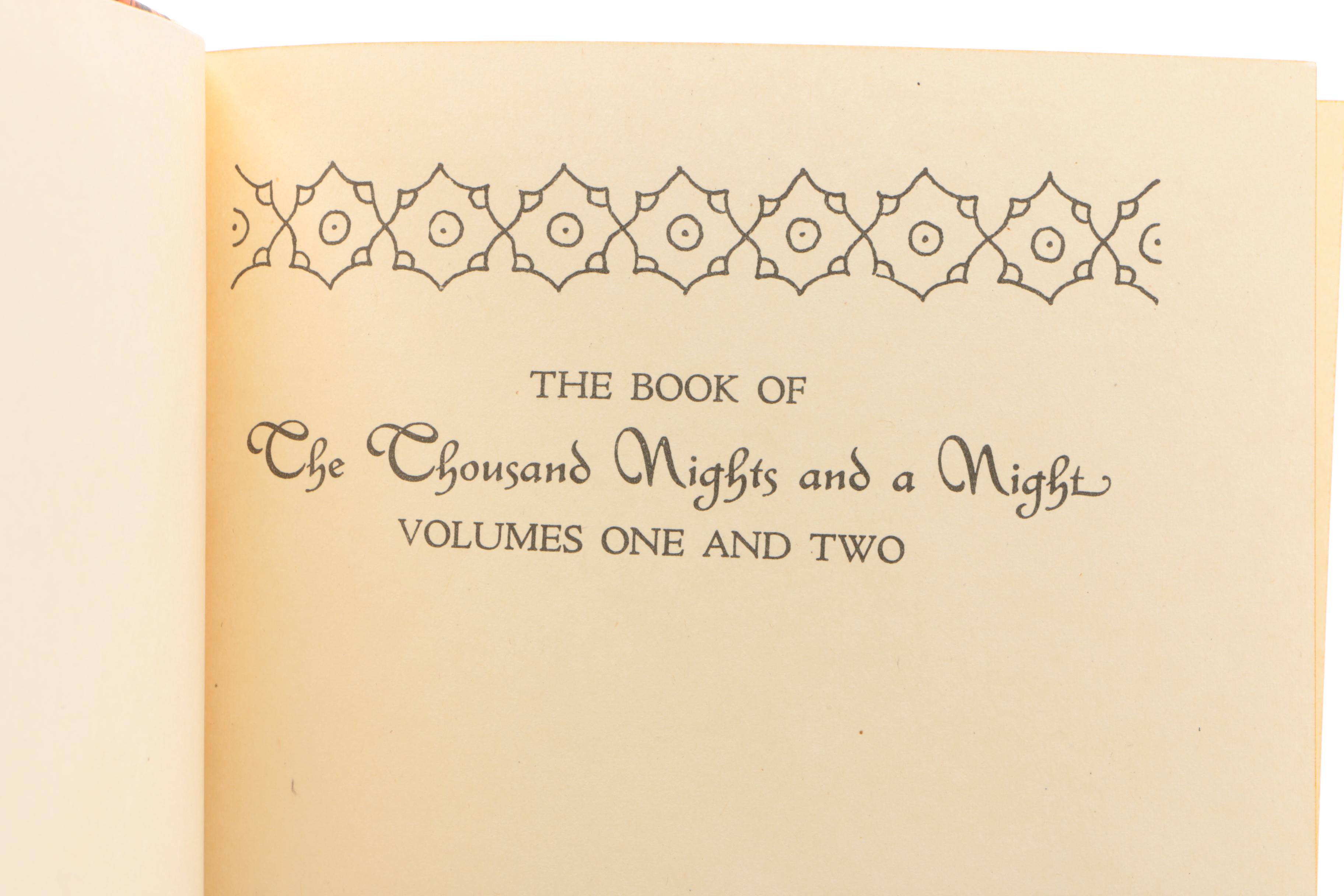 1934 Burton Translation "The Book of the Thousand Nights and a Night"