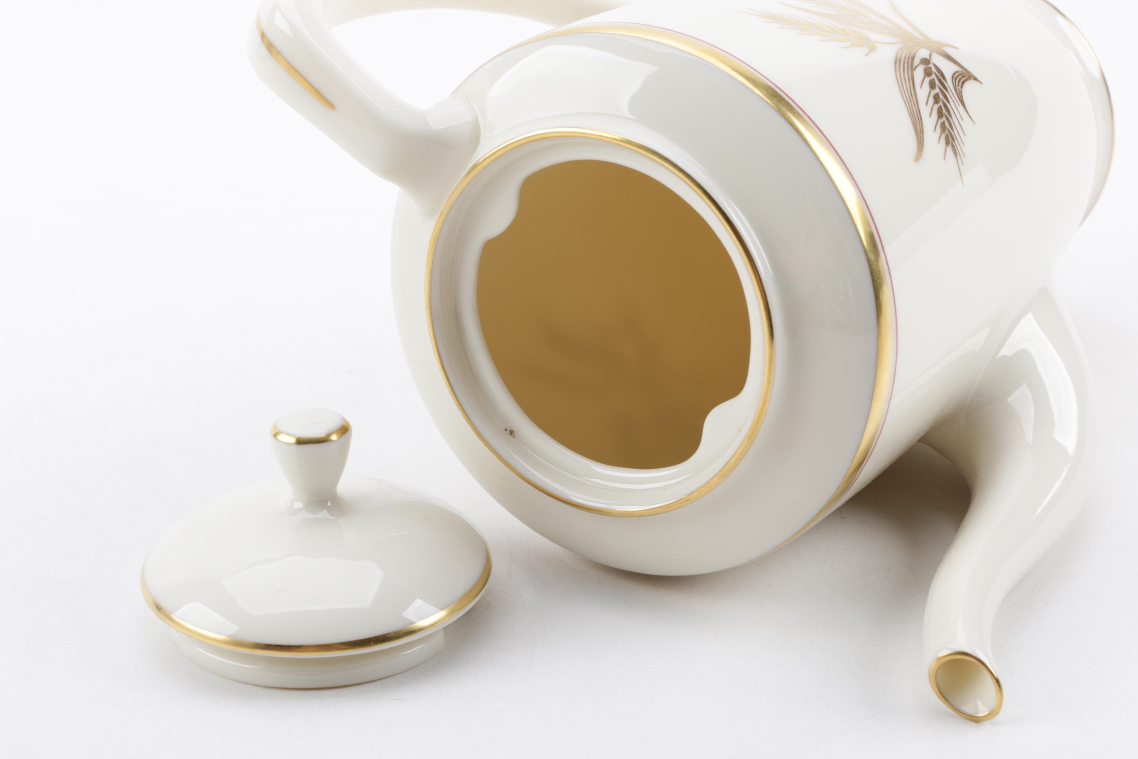 Mid Century Lenox "Westfield" Porcelain Dinnerware and Coffee Pot