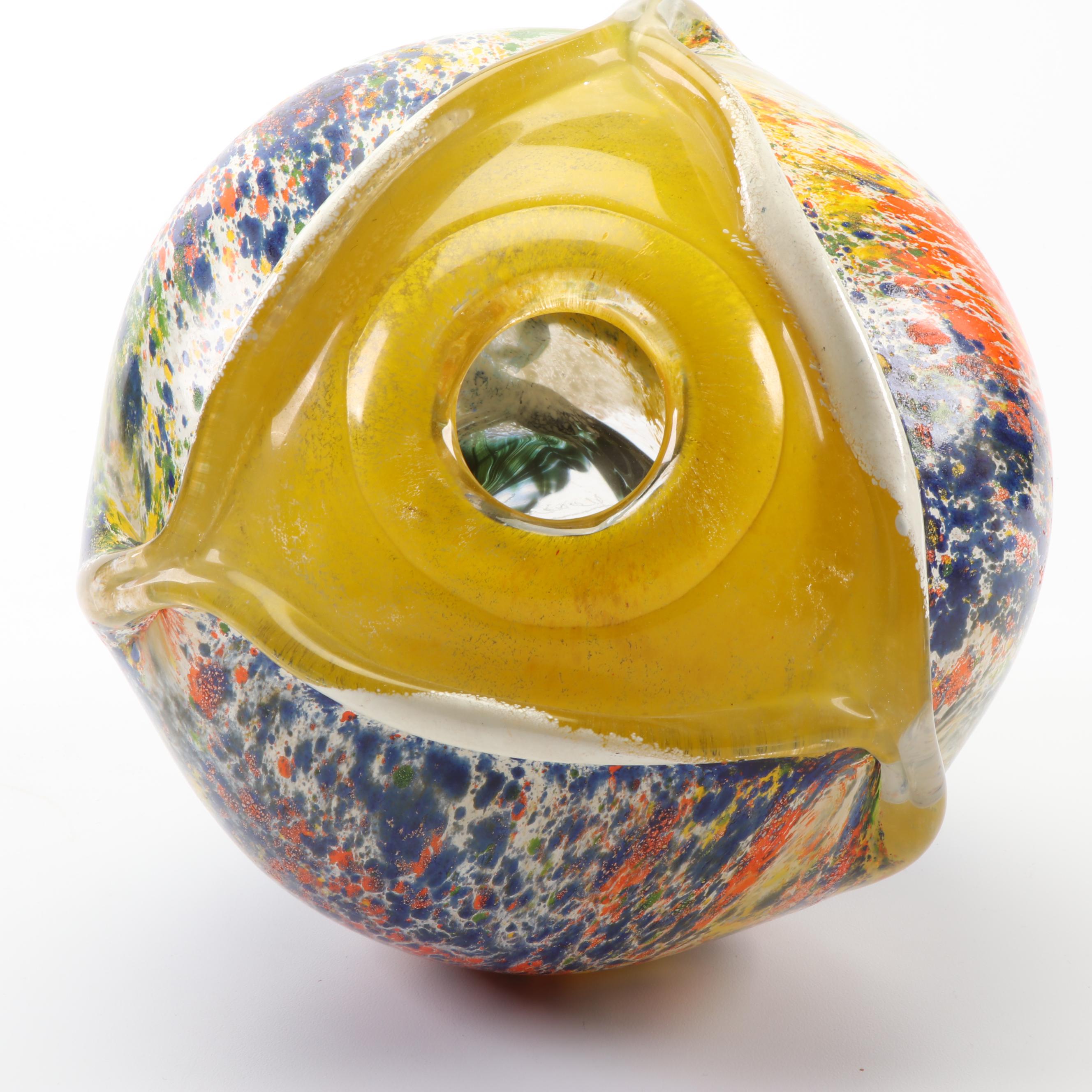 Jean-Claude Novaro Hand-Blown Art Glass Vase