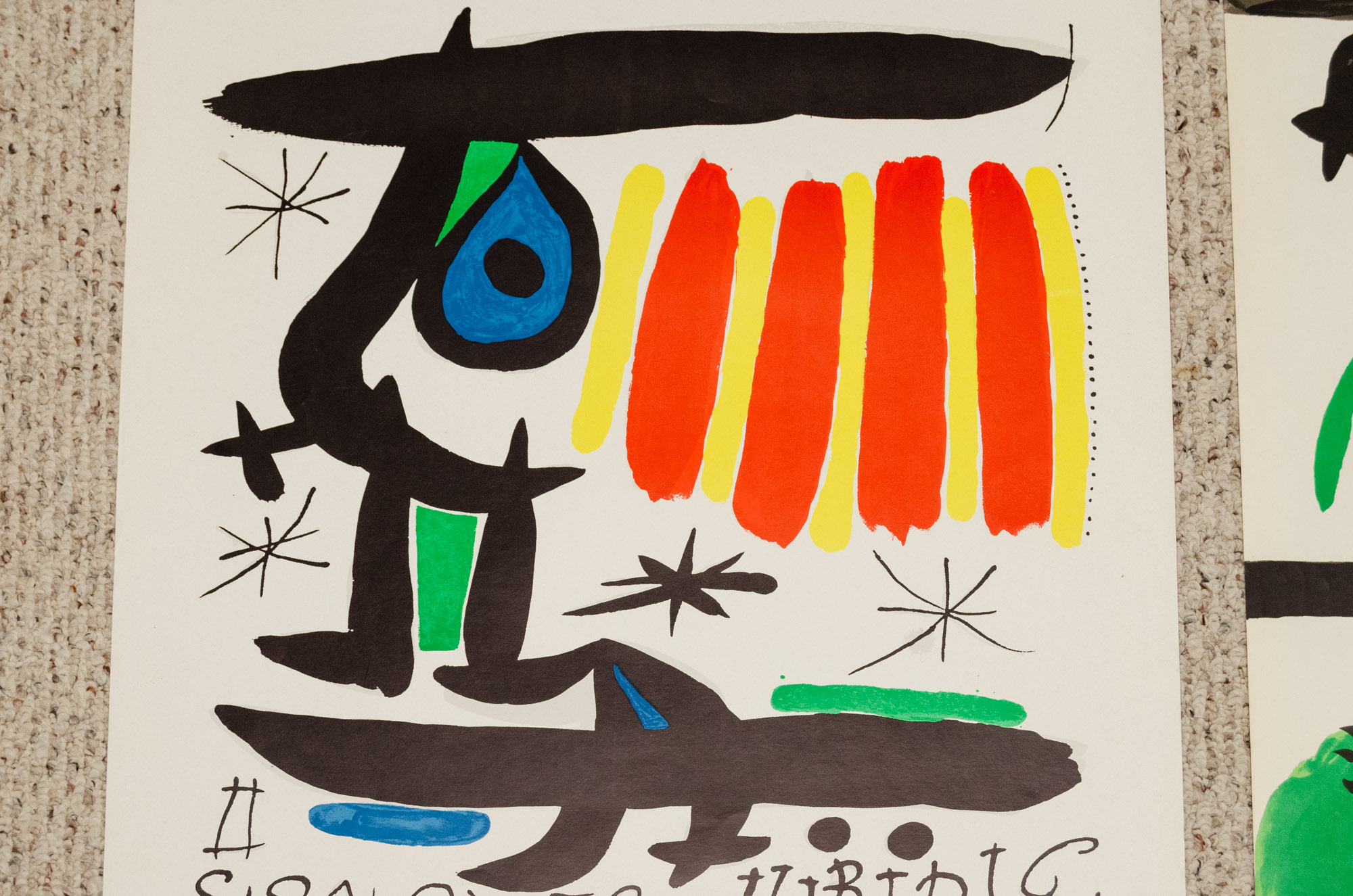 Joan Miro Exhibition Poster for "II Congreso Juridico Catalan" and Osaka Japan