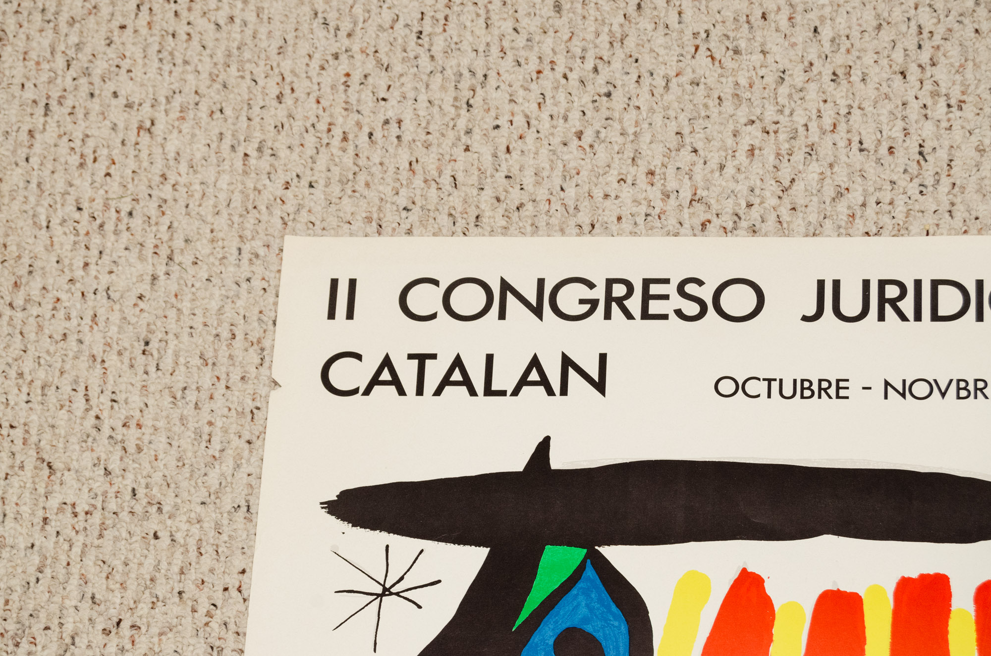 Joan Miro Exhibition Poster for "II Congreso Juridico Catalan" and Osaka Japan