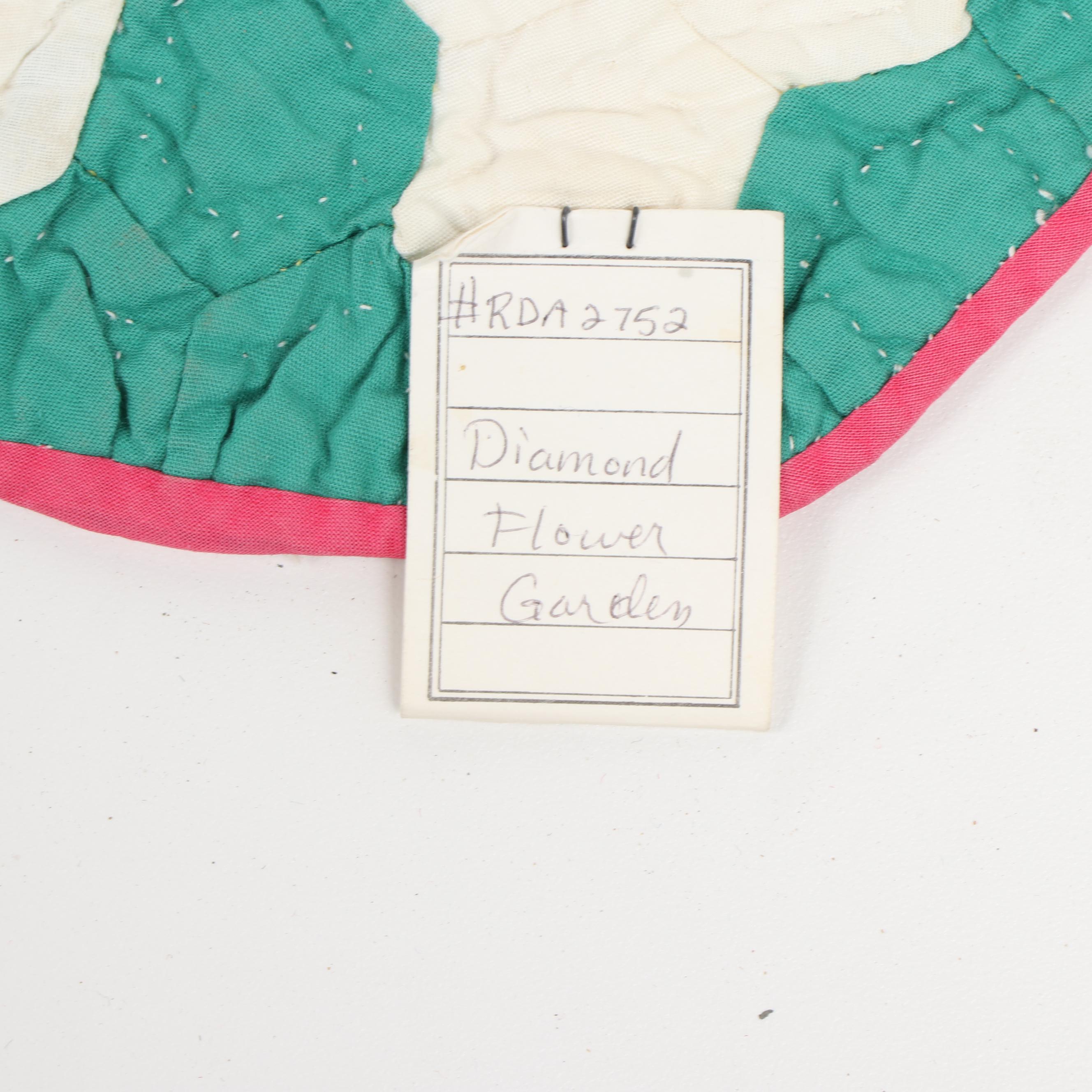 Handmade "Field of Diamonds" Quilt, Circa 1940's