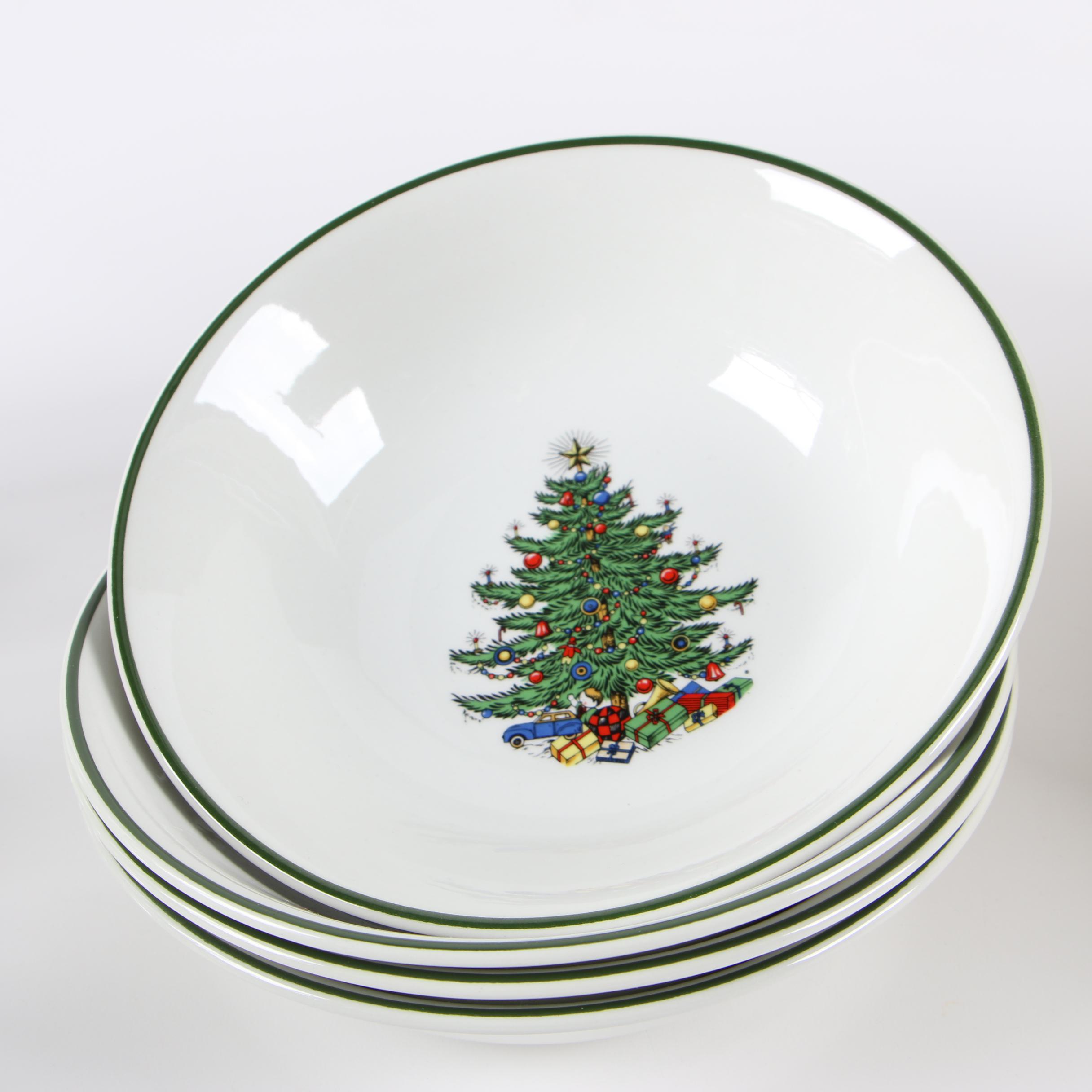Cuthbertson "Christmas Tree" Ceramic and Glass Dinnerware