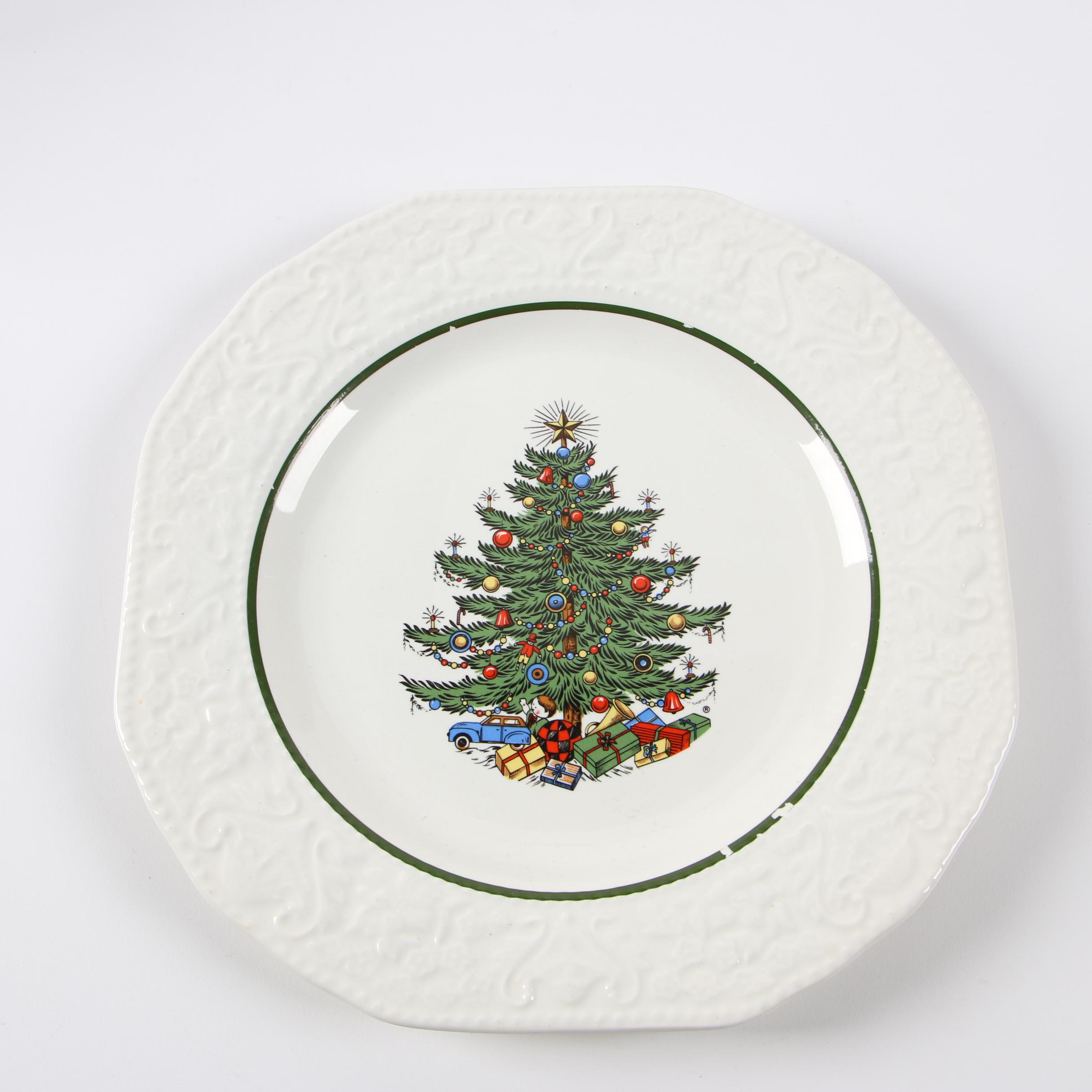 Cuthbertson "Christmas Tree" Ceramic and Glass Dinnerware