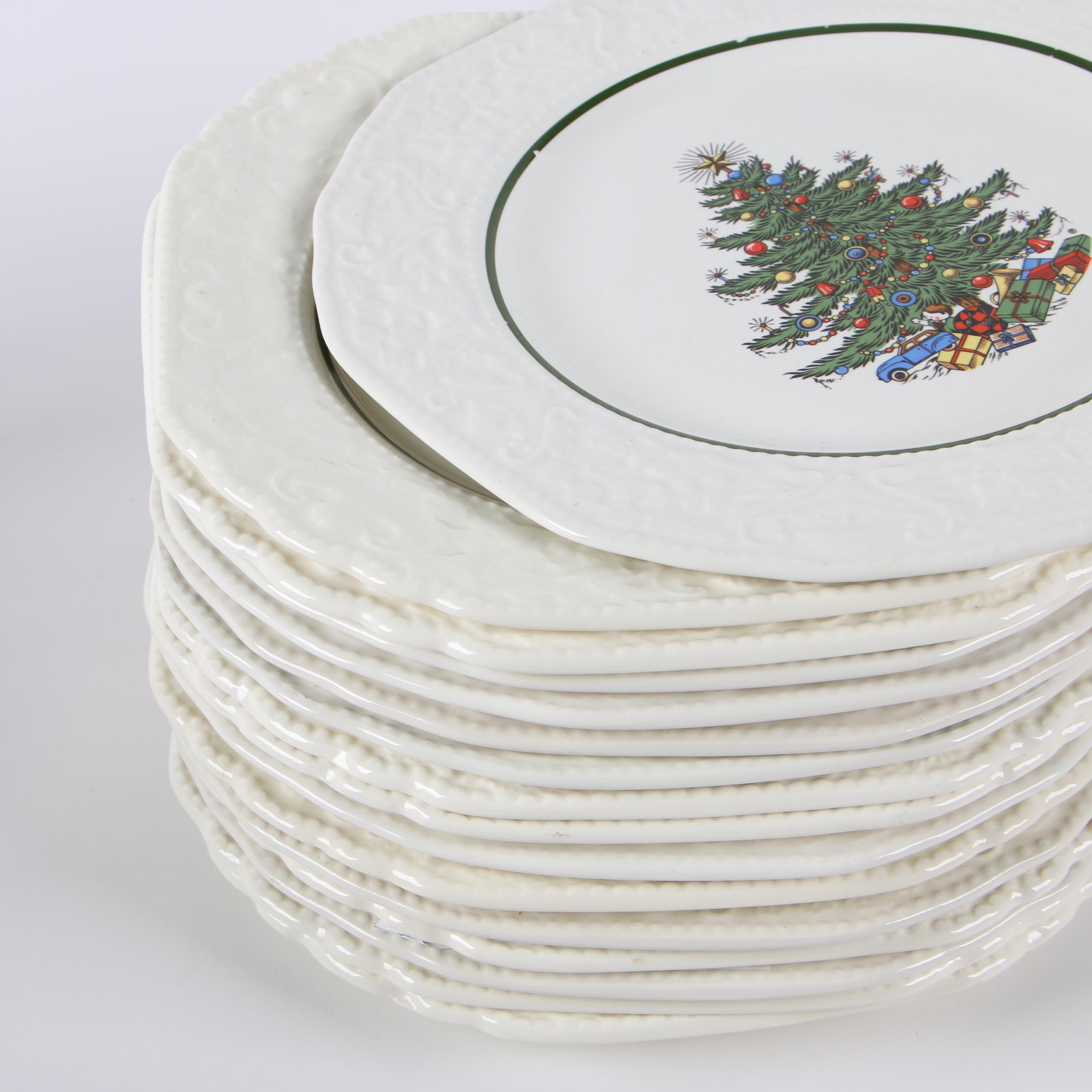 Cuthbertson "Christmas Tree" Ceramic and Glass Dinnerware