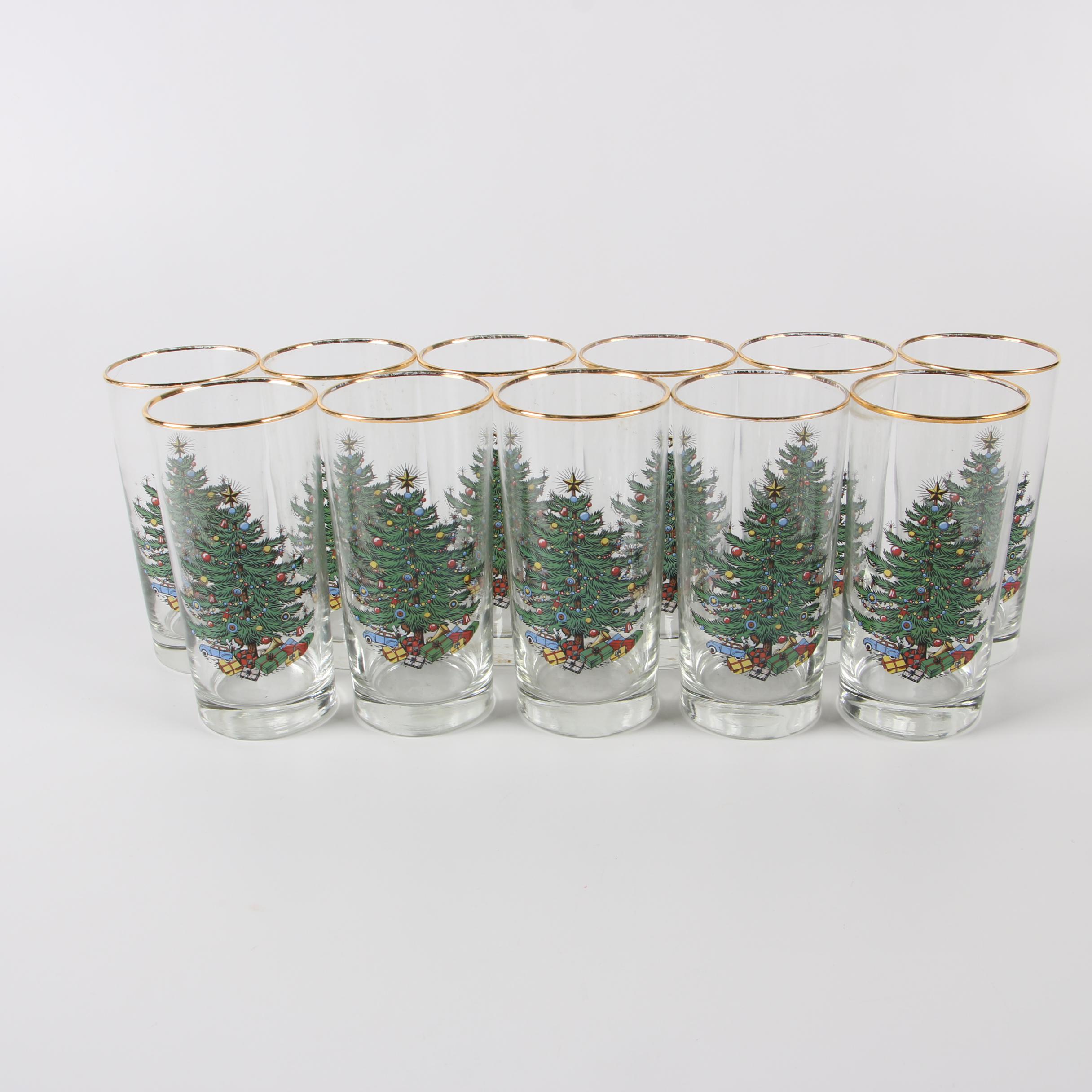 Cuthbertson "Christmas Tree" Ceramic and Glass Dinnerware