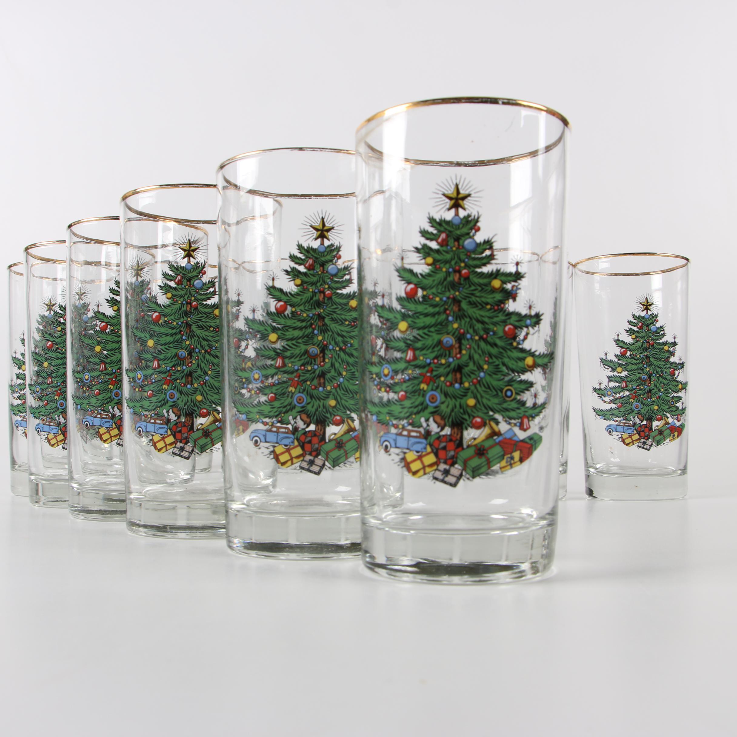 Cuthbertson "Christmas Tree" Ceramic and Glass Dinnerware
