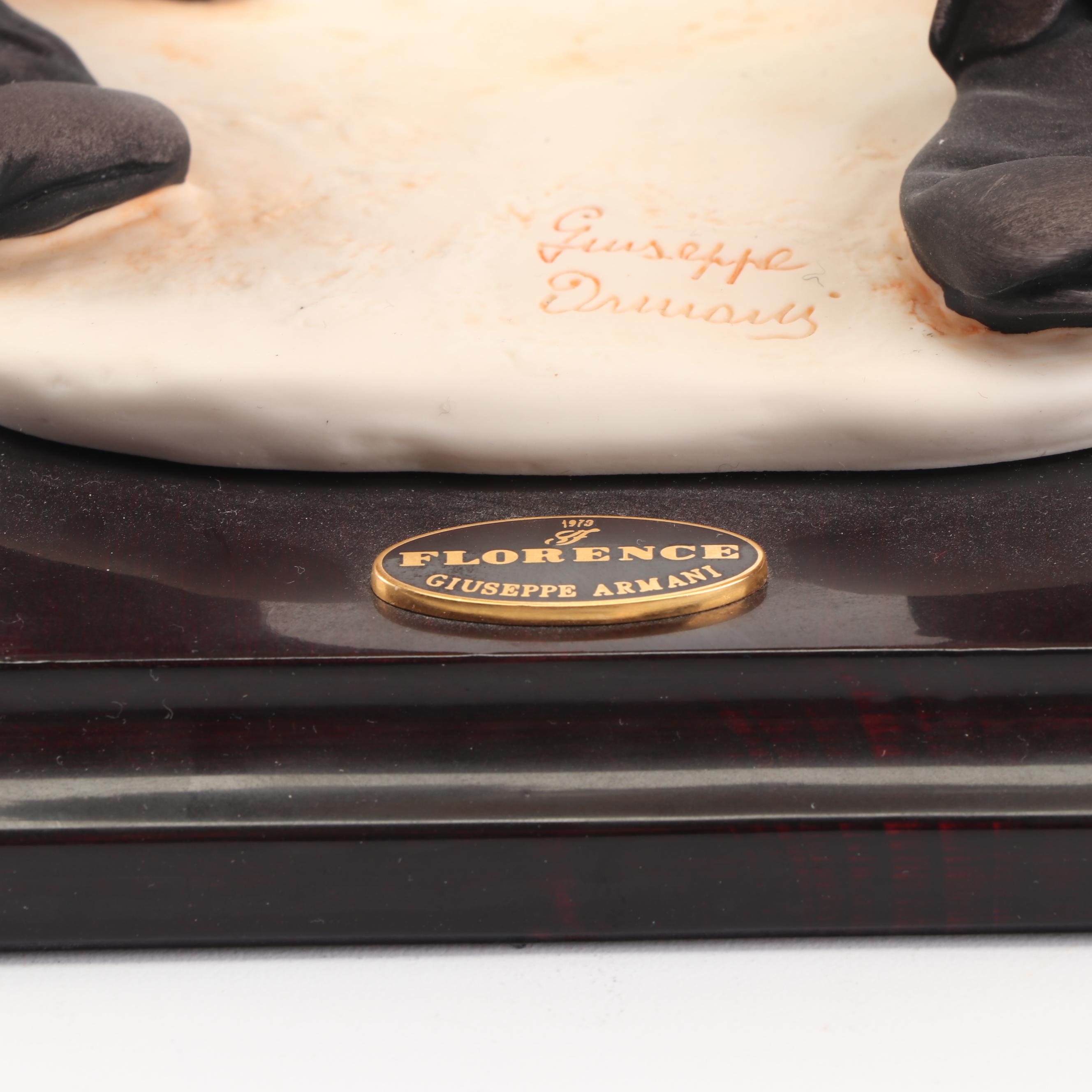 Giuseppe Armani "The Musical Clown" Porcelain Sculpture, 1980s