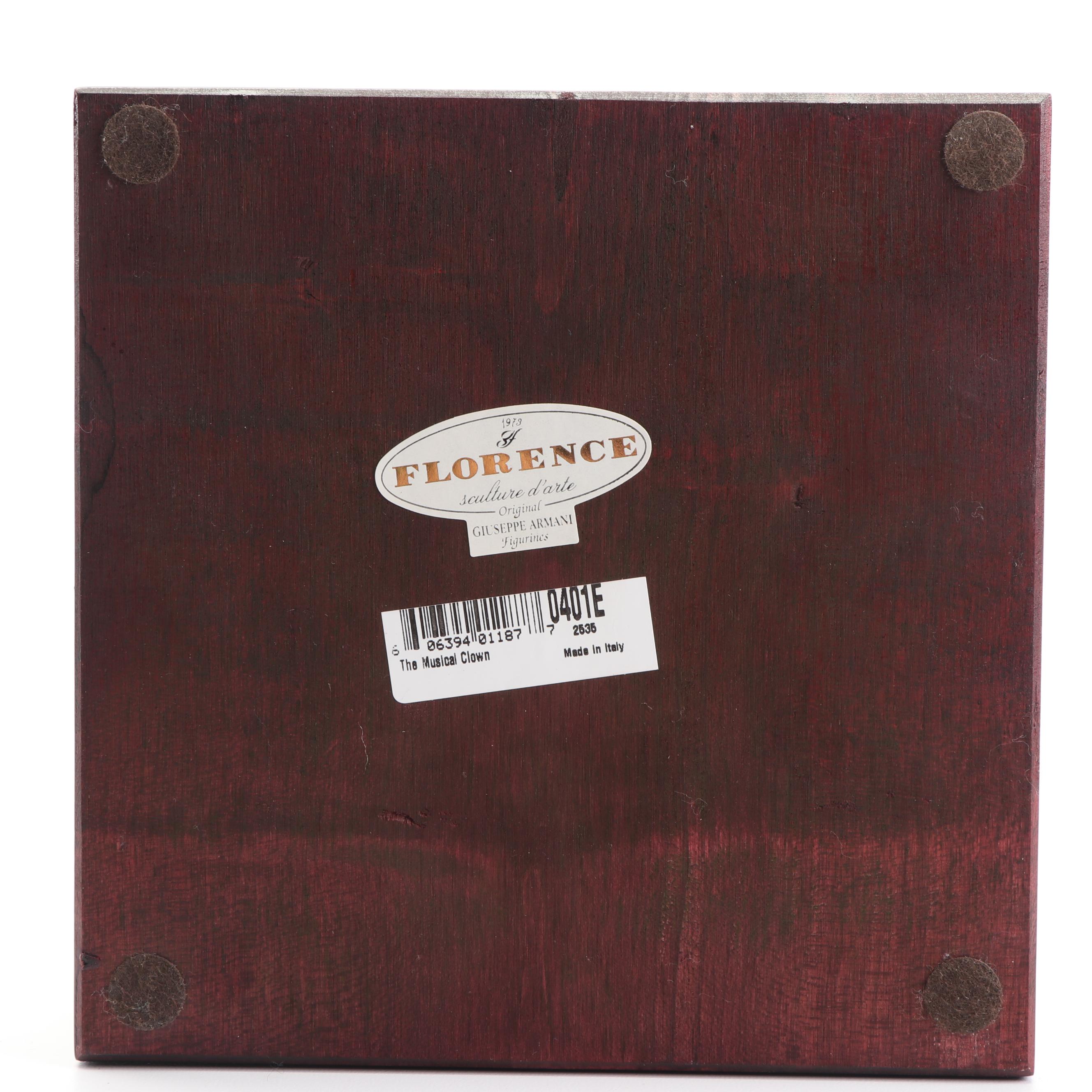 Giuseppe Armani "The Musical Clown" Porcelain Sculpture, 1980s