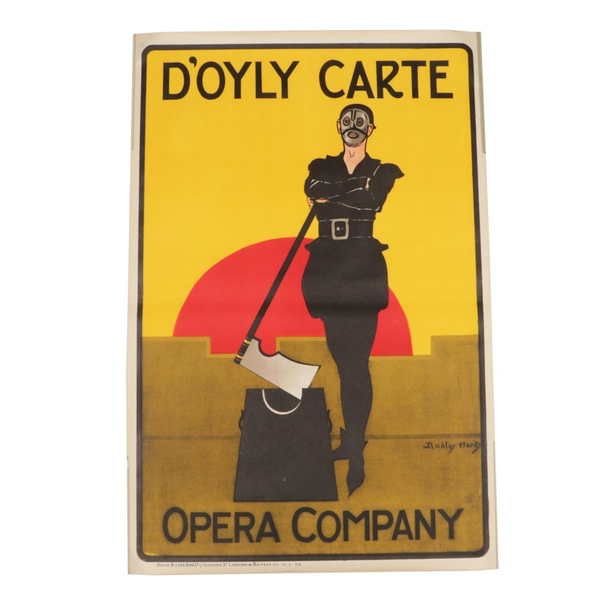 Lithograph Poster after Dudley Hardy for D'Oyly Carte Opera Company