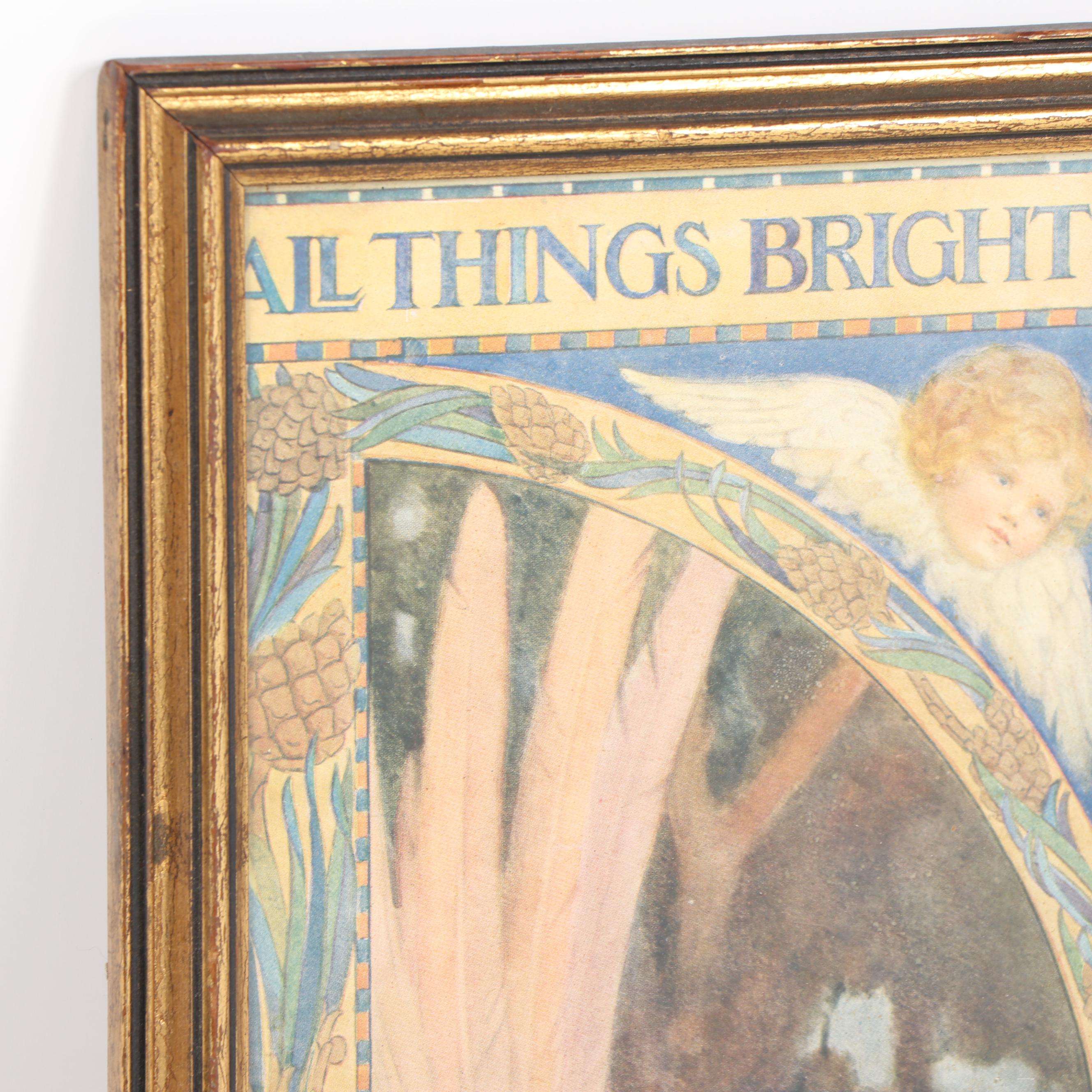 Offset Lithograph after Margaret W. Tarrant "All Things Bright and Beautiful"