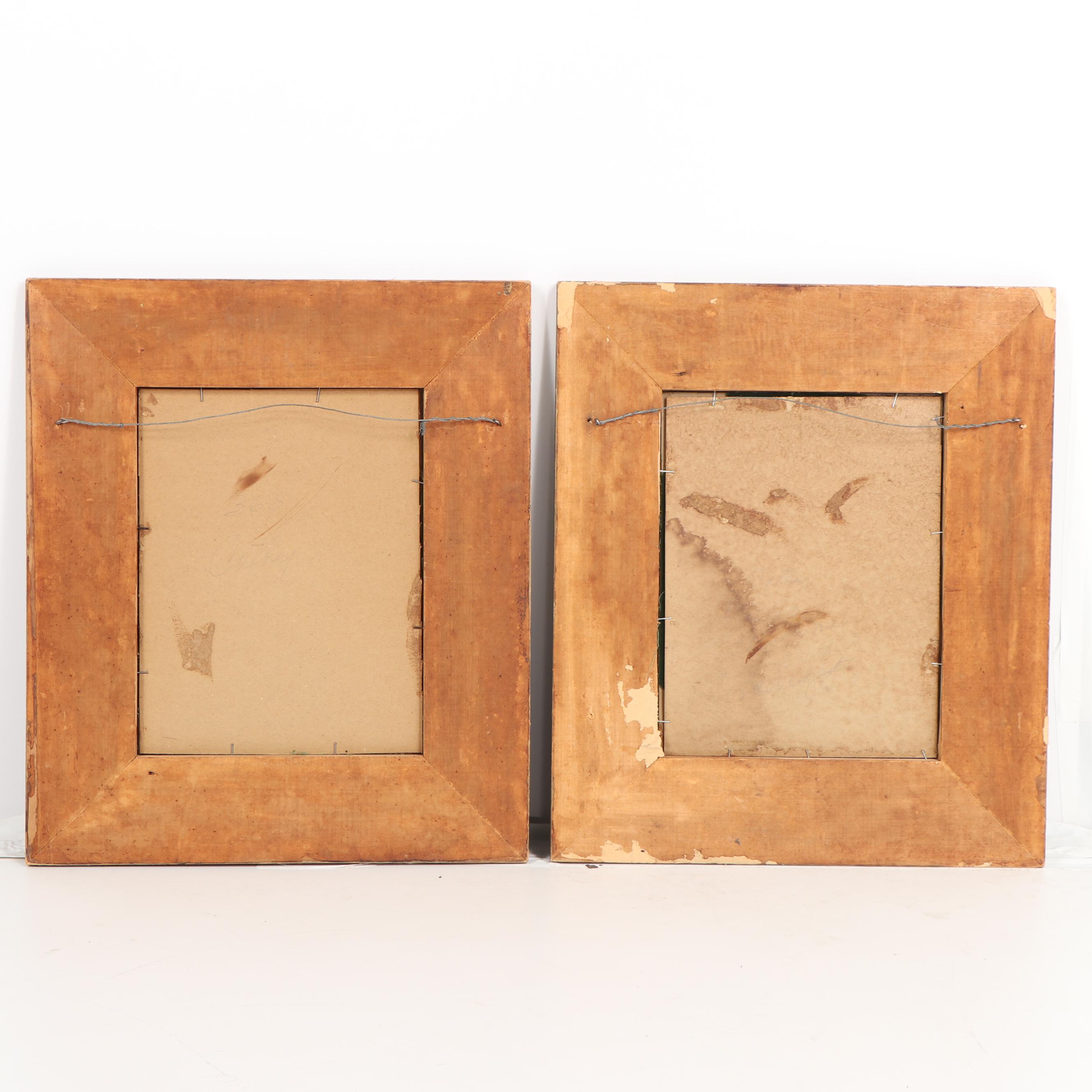 Hand-Colored Architectural Lithographs