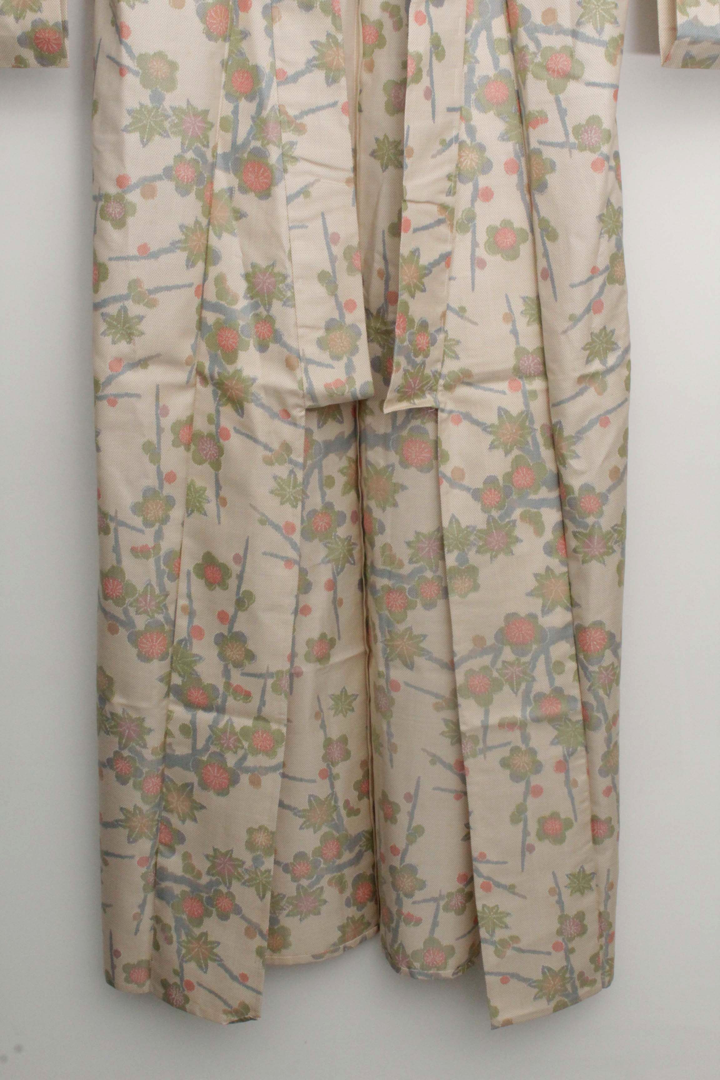 Circa 1950 Vintage Handwoven Oshima Silk Kimono