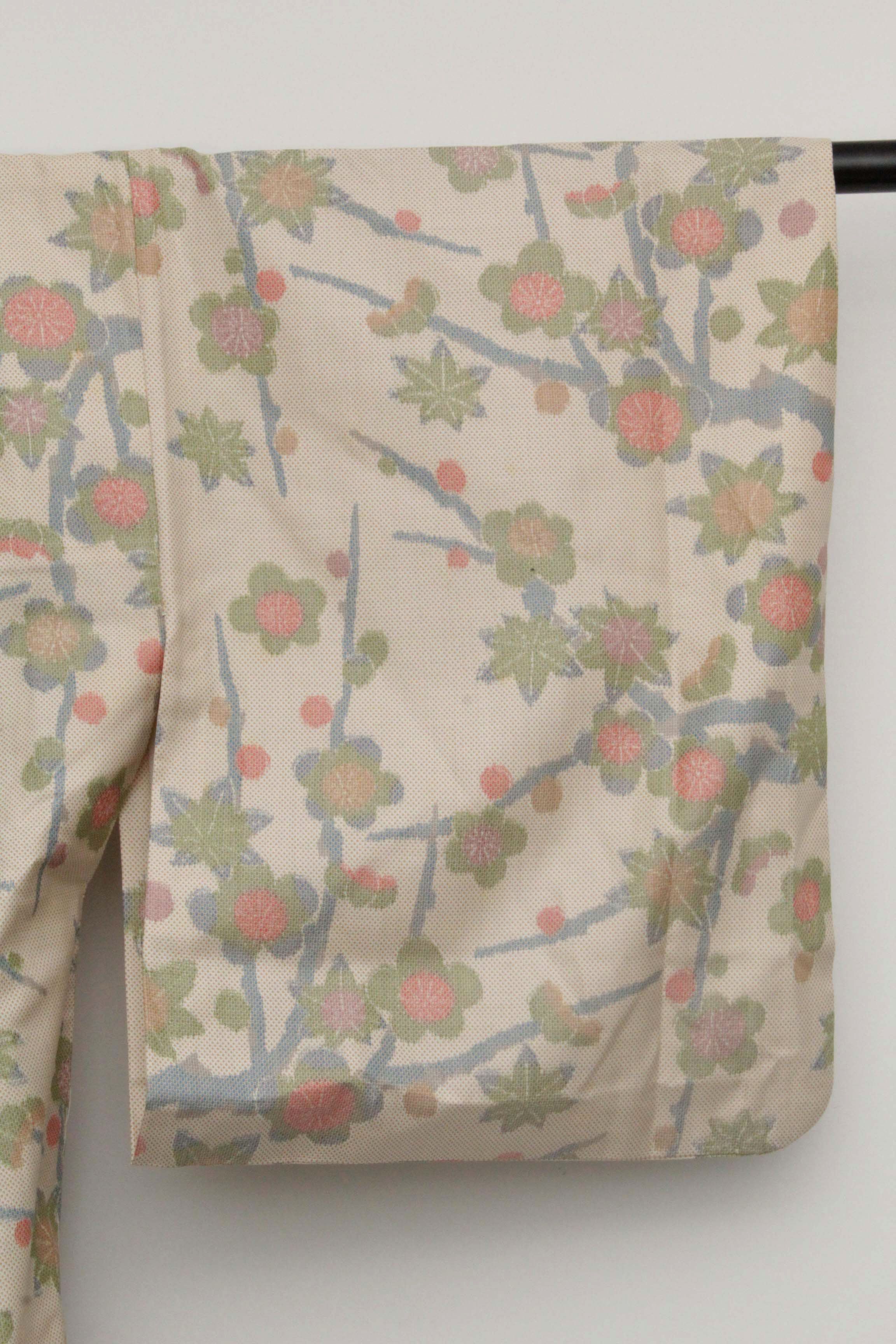 Circa 1950 Vintage Handwoven Oshima Silk Kimono