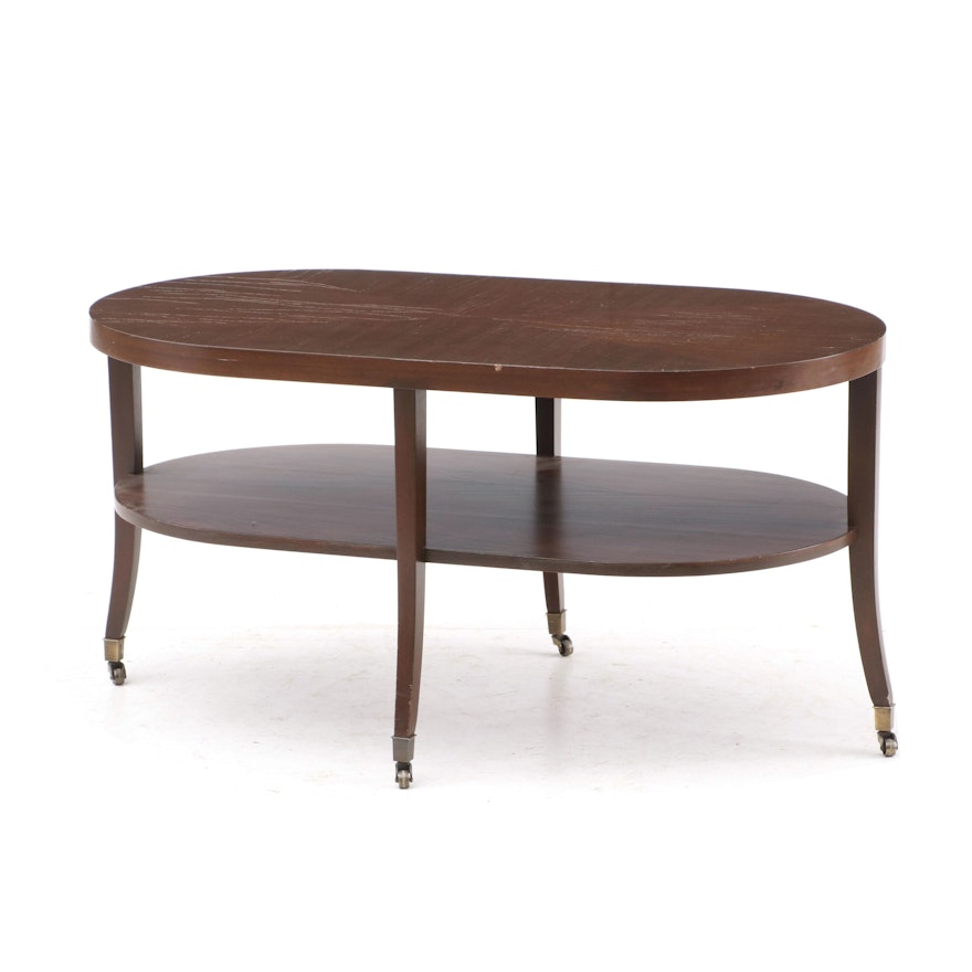 Mid Century Mahogany Veneer Coffee Table, Mid-20th Century