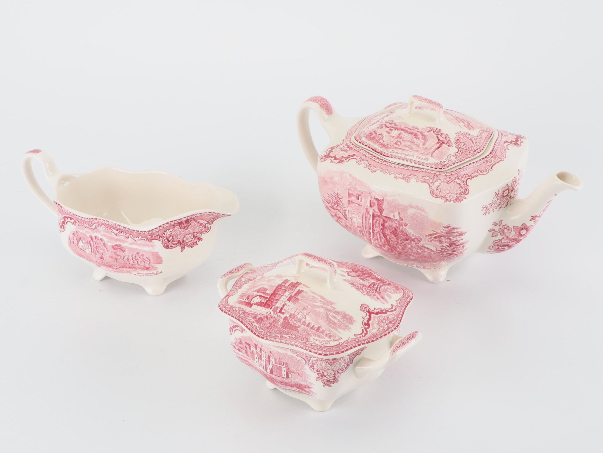 Johnson Brothers "Old Britain Castles" Pink Serveware and Vase