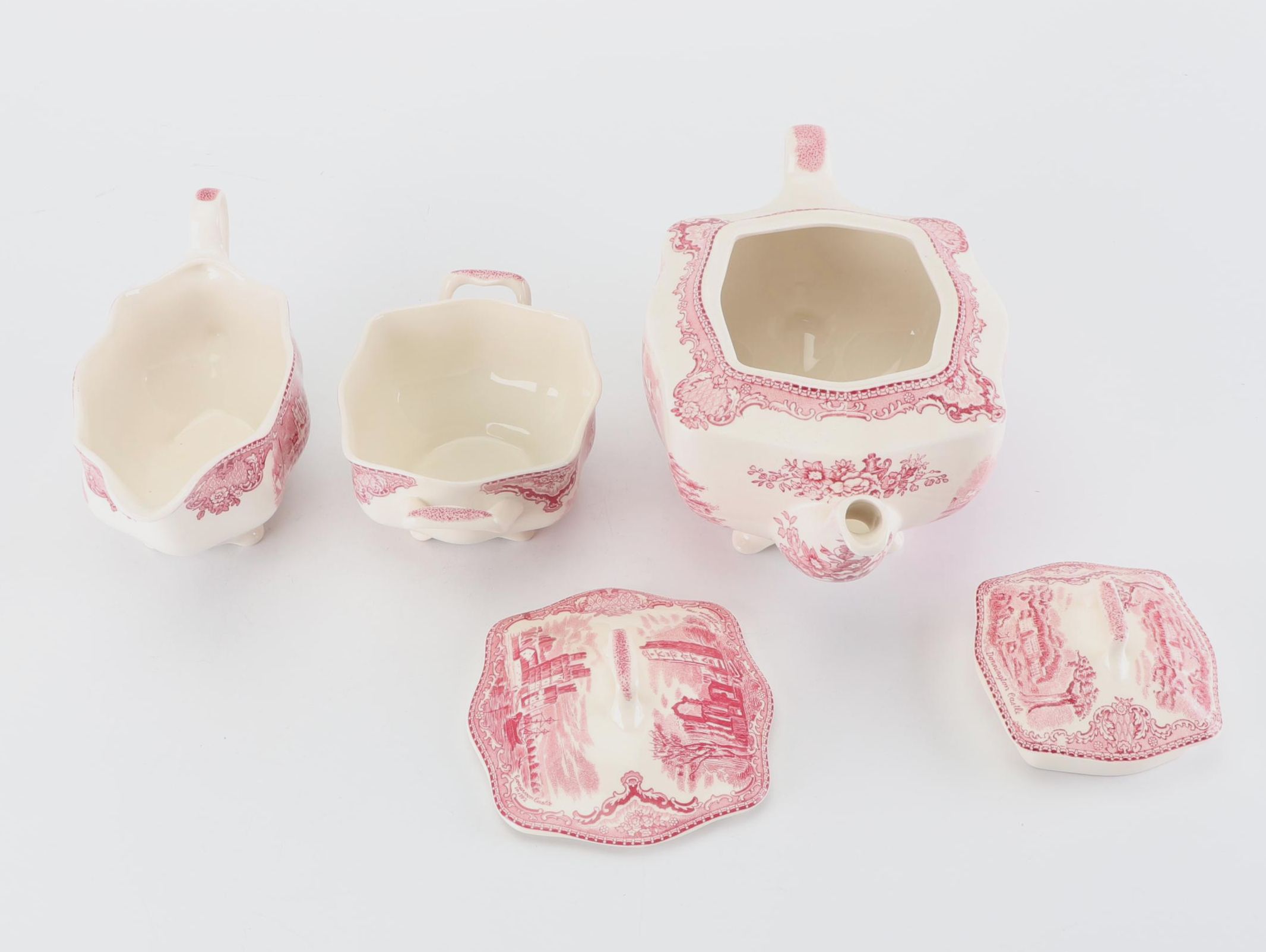 Johnson Brothers "Old Britain Castles" Pink Serveware and Vase