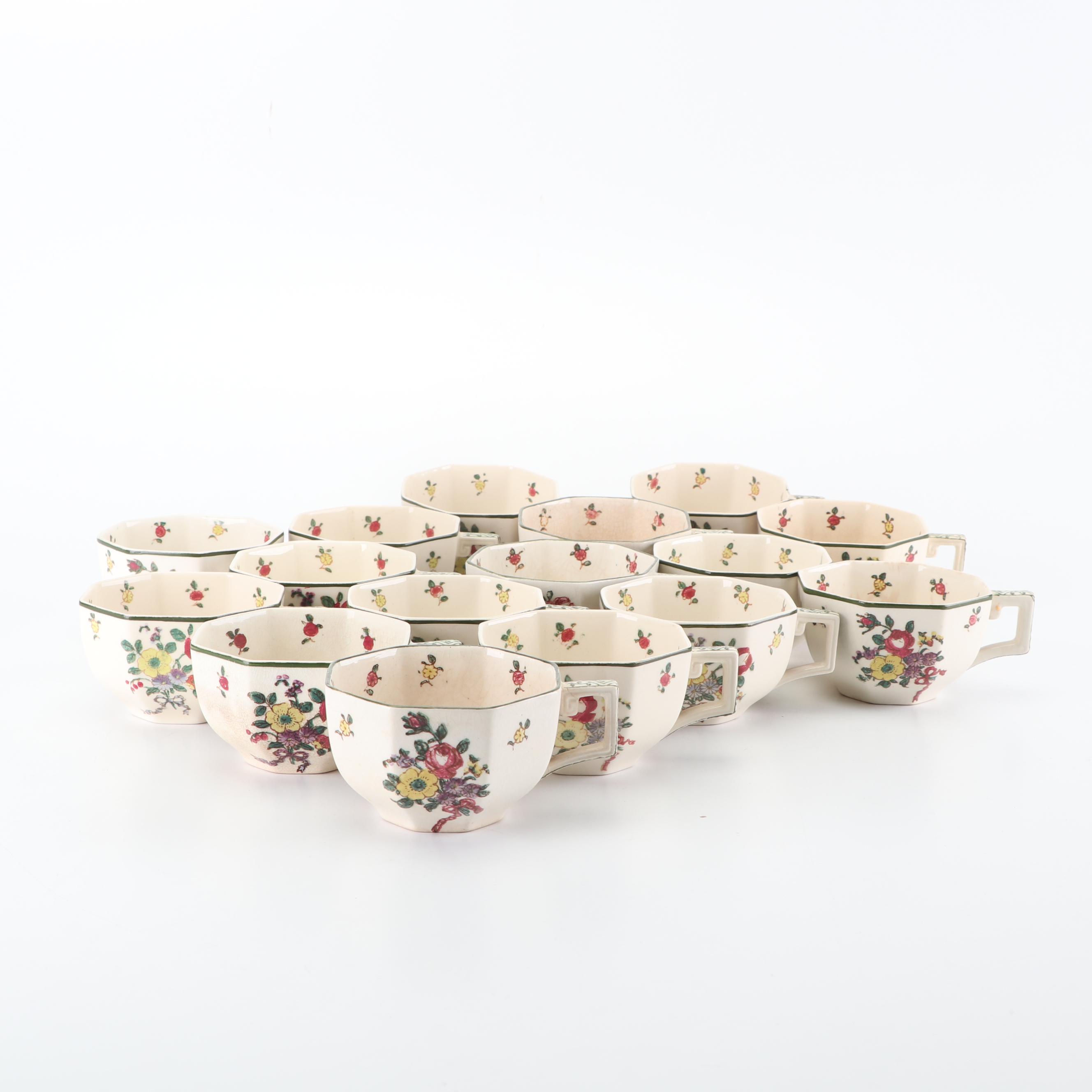 Royal Doulton "Old Leeds Sprays" Earthenware Tea Service, Circa 1912