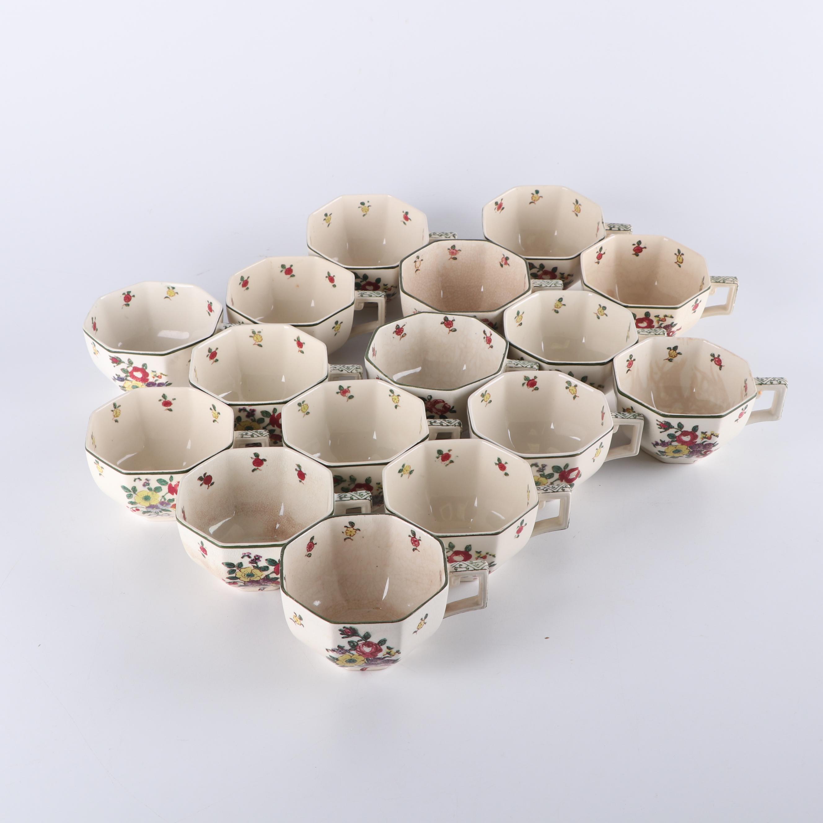 Royal Doulton "Old Leeds Sprays" Earthenware Tea Service, Circa 1912