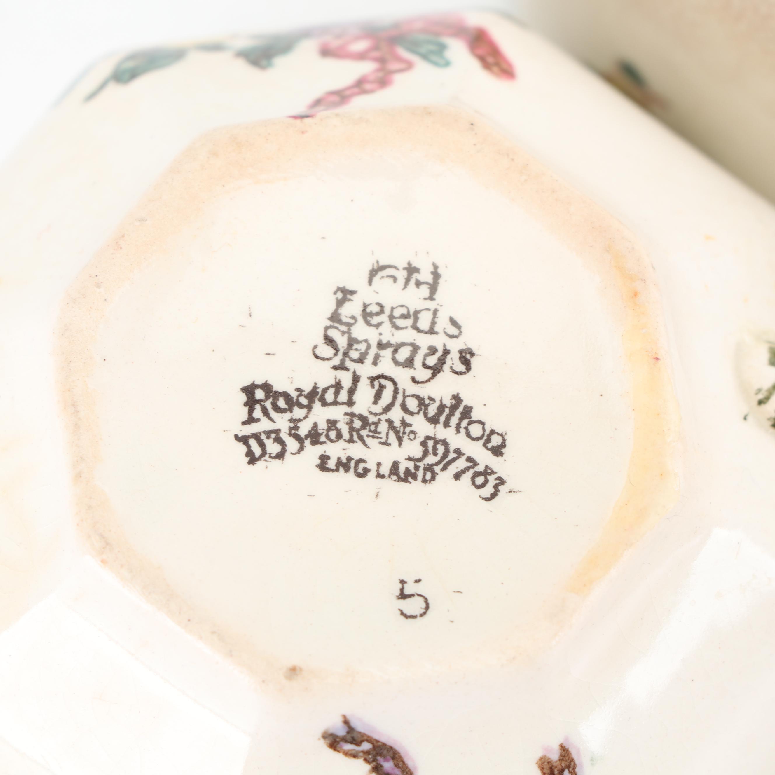 Royal Doulton "Old Leeds Sprays" Earthenware Tea Service, Circa 1912