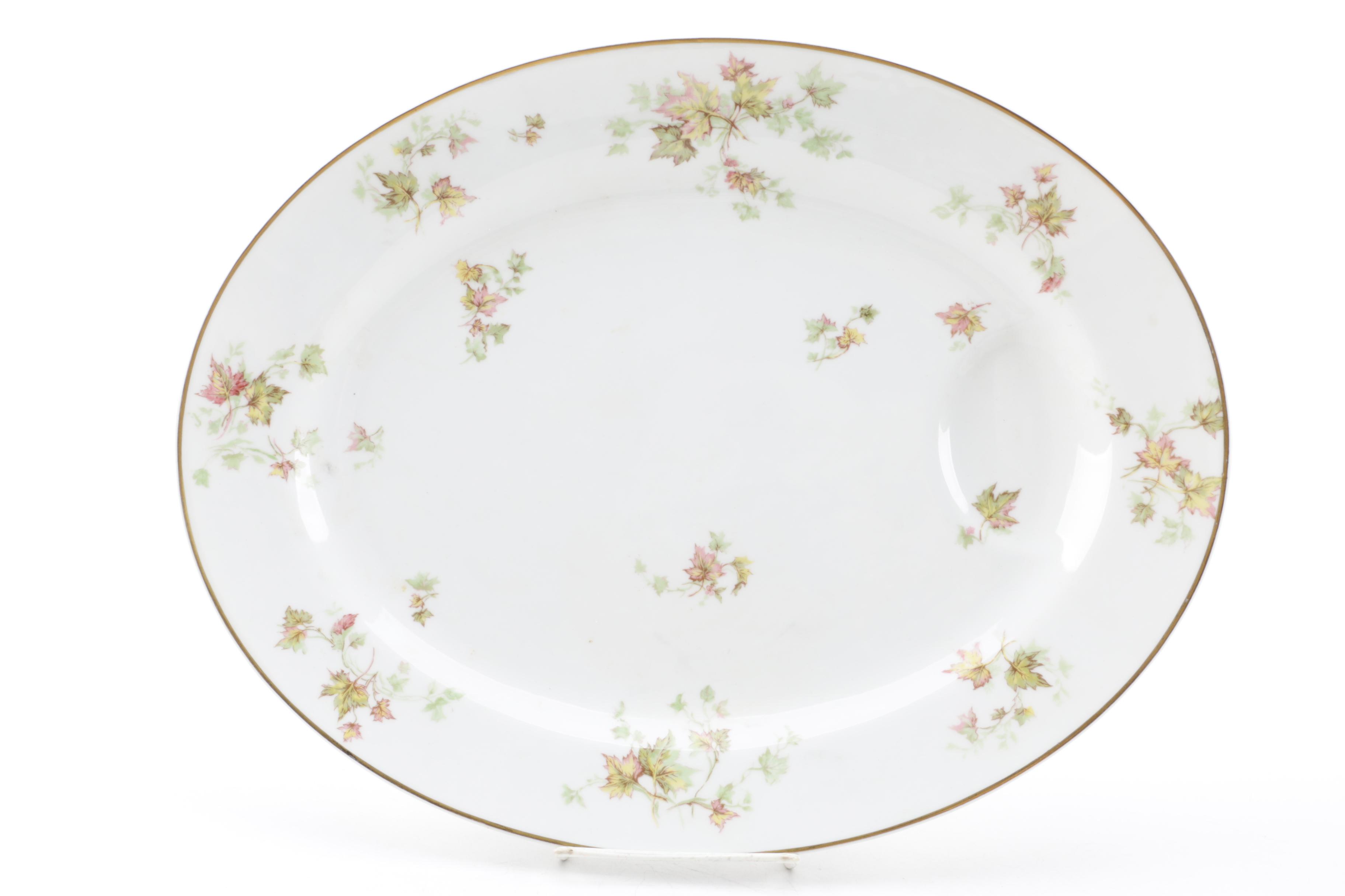 Mid Century Theodore Haviland Limoges "Autumn Leaf" Porcelain Dinnerware