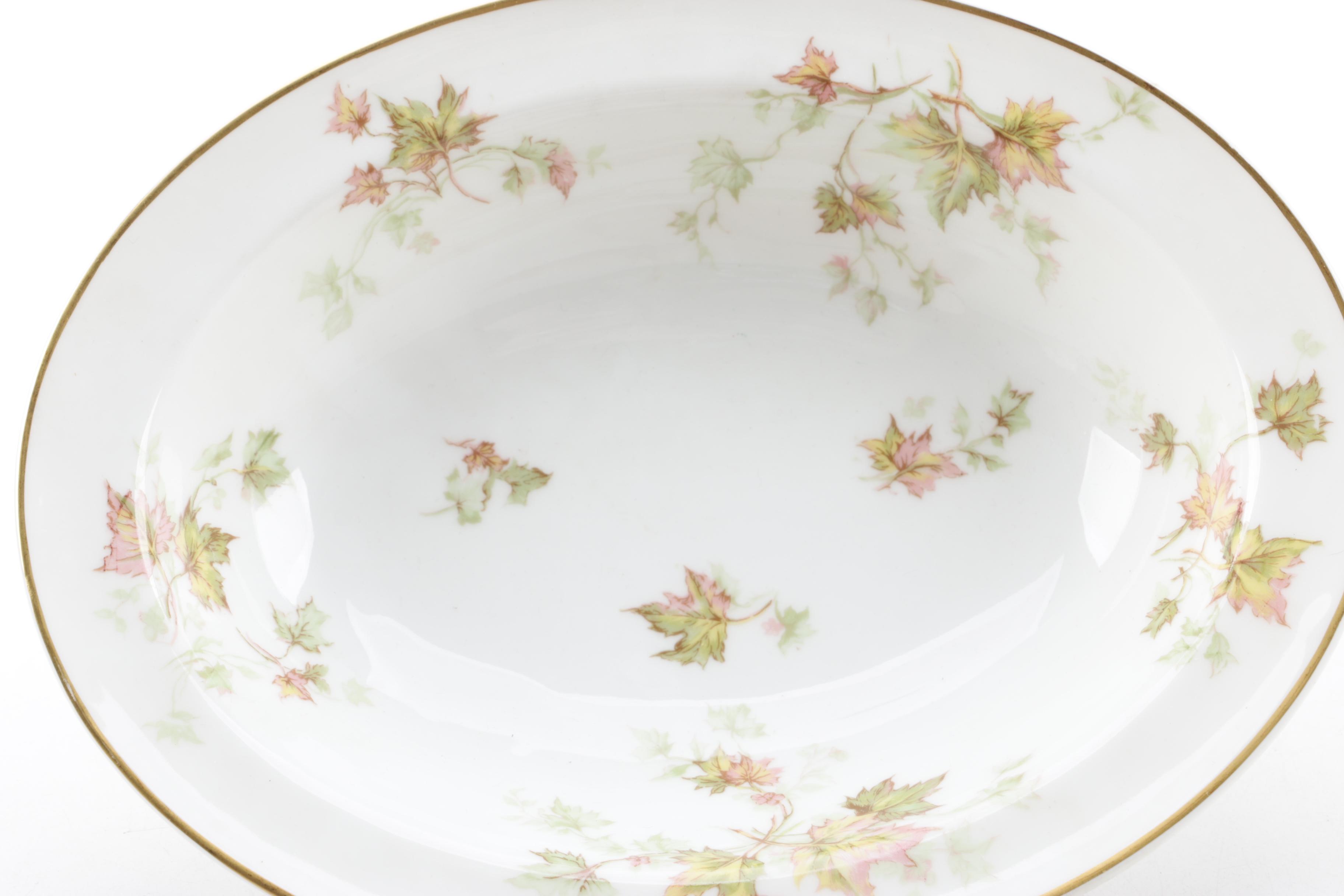 Mid Century Theodore Haviland Limoges "Autumn Leaf" Porcelain Dinnerware