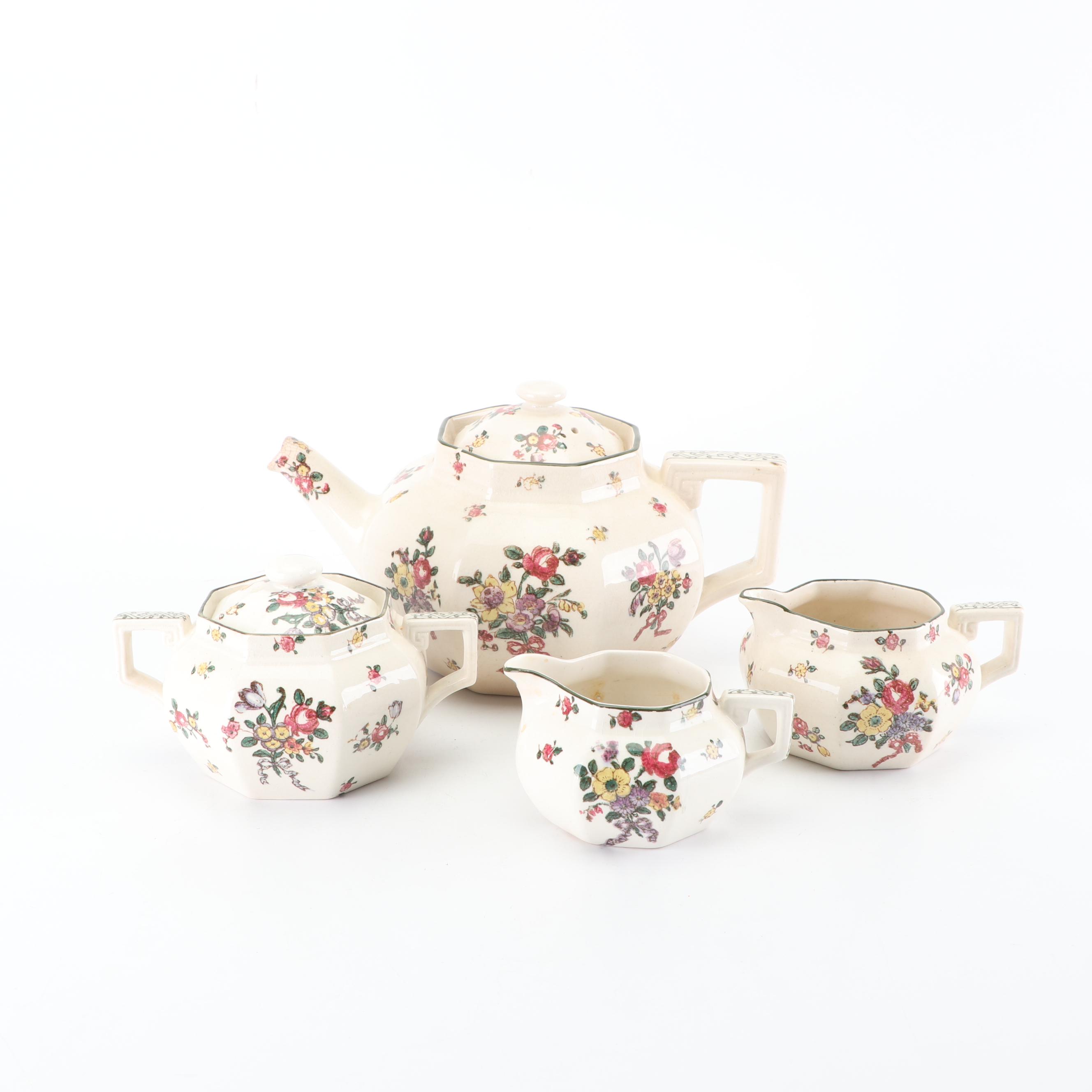 Royal Doulton "Old Leeds Sprays" Earthenware Tea Service, Circa 1912