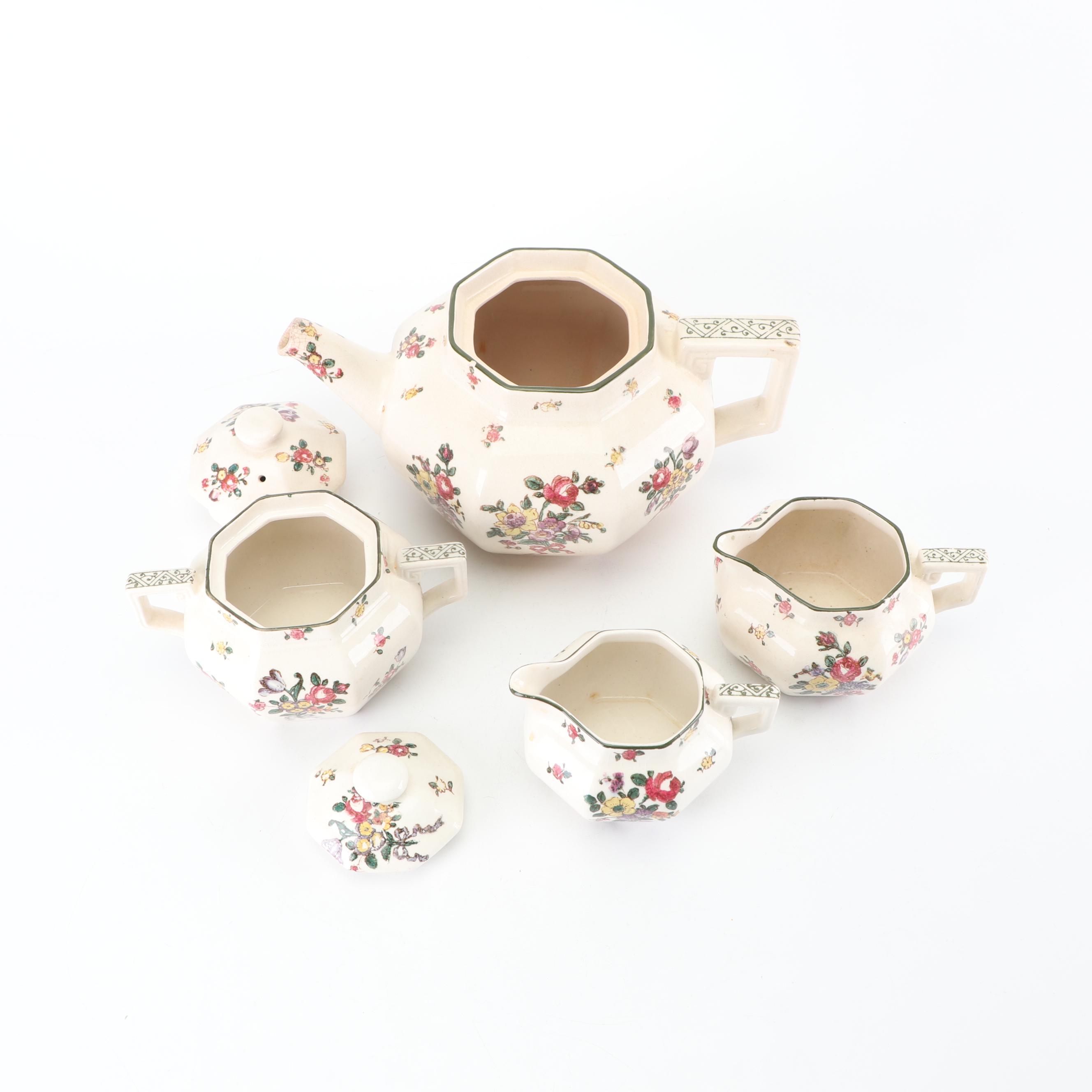 Royal Doulton "Old Leeds Sprays" Earthenware Tea Service, Circa 1912