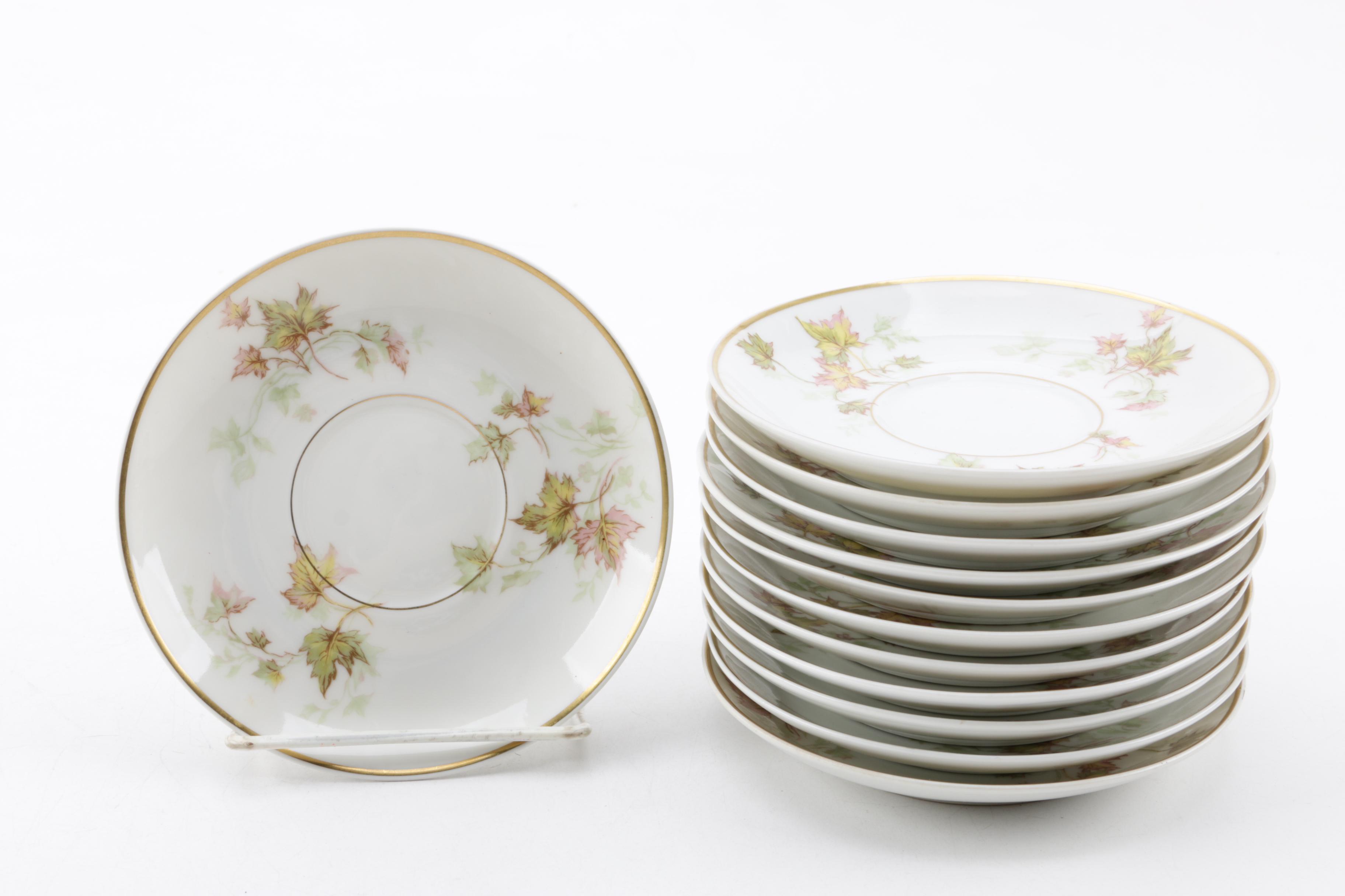 Mid Century Theodore Haviland Limoges "Autumn Leaf" Porcelain Dinnerware