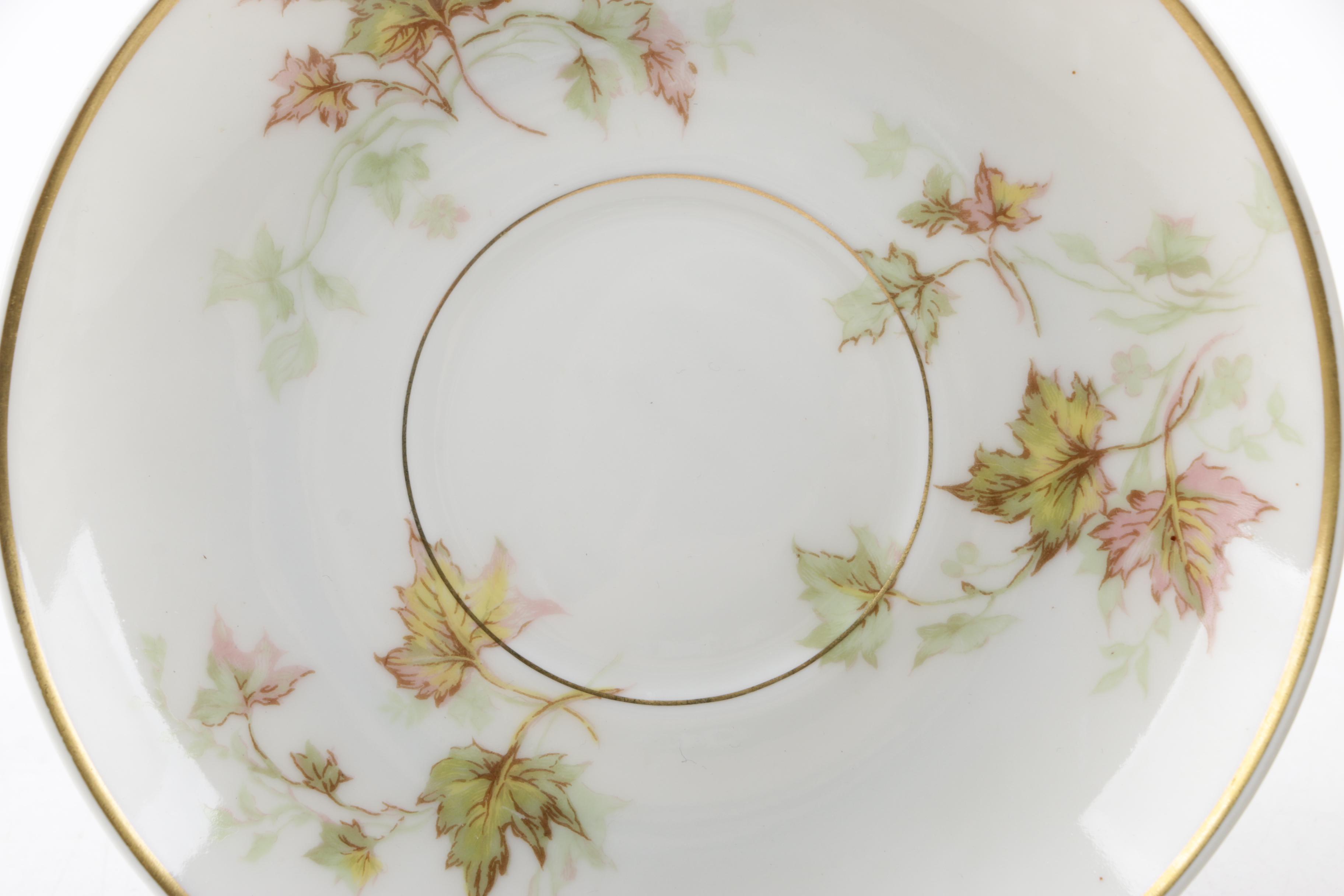 Mid Century Theodore Haviland Limoges "Autumn Leaf" Porcelain Dinnerware