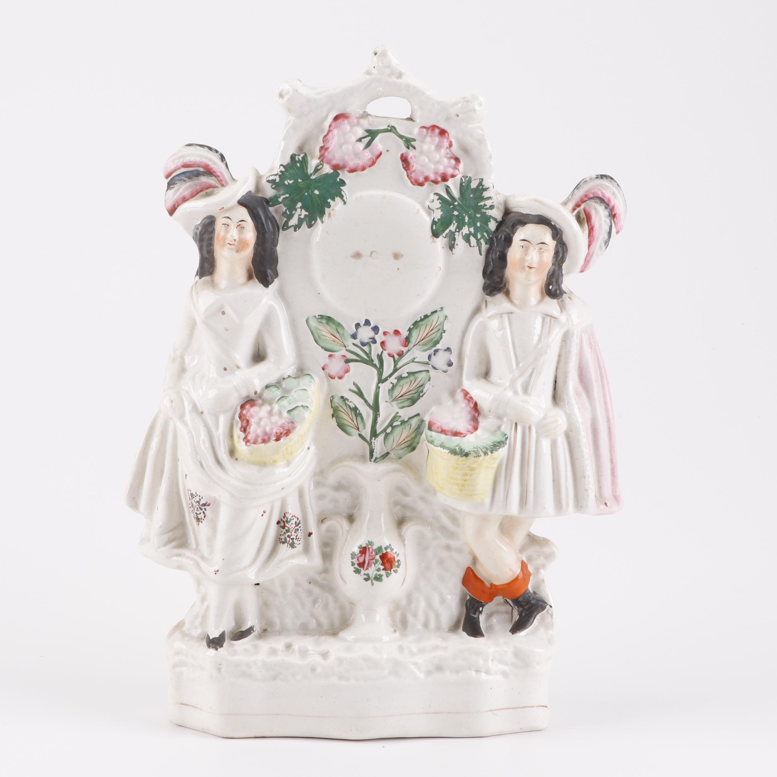 Staffordshire Figurines and Watch Holder