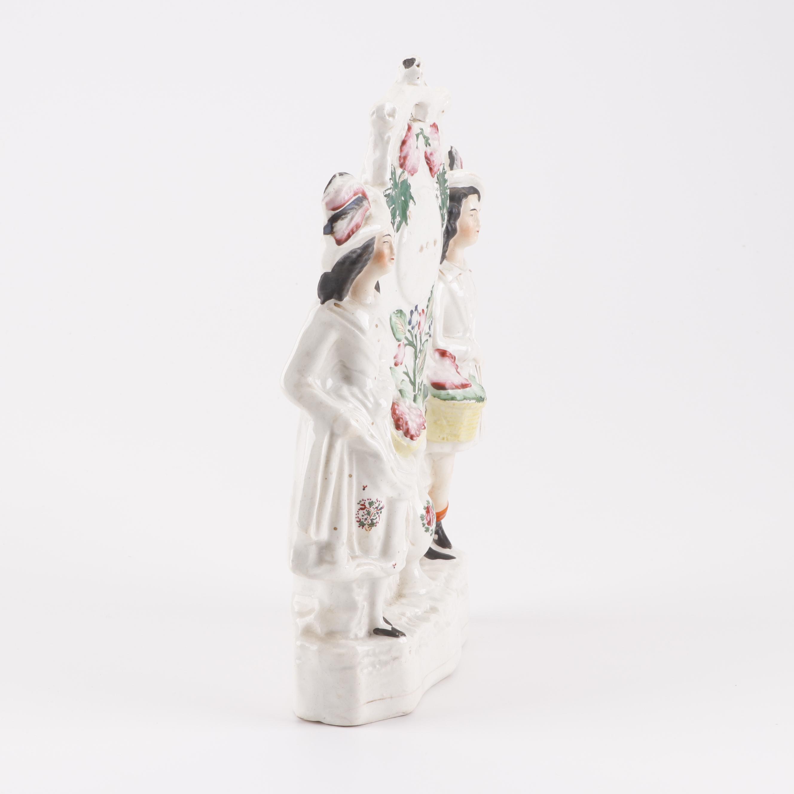 Staffordshire Figurines and Watch Holder