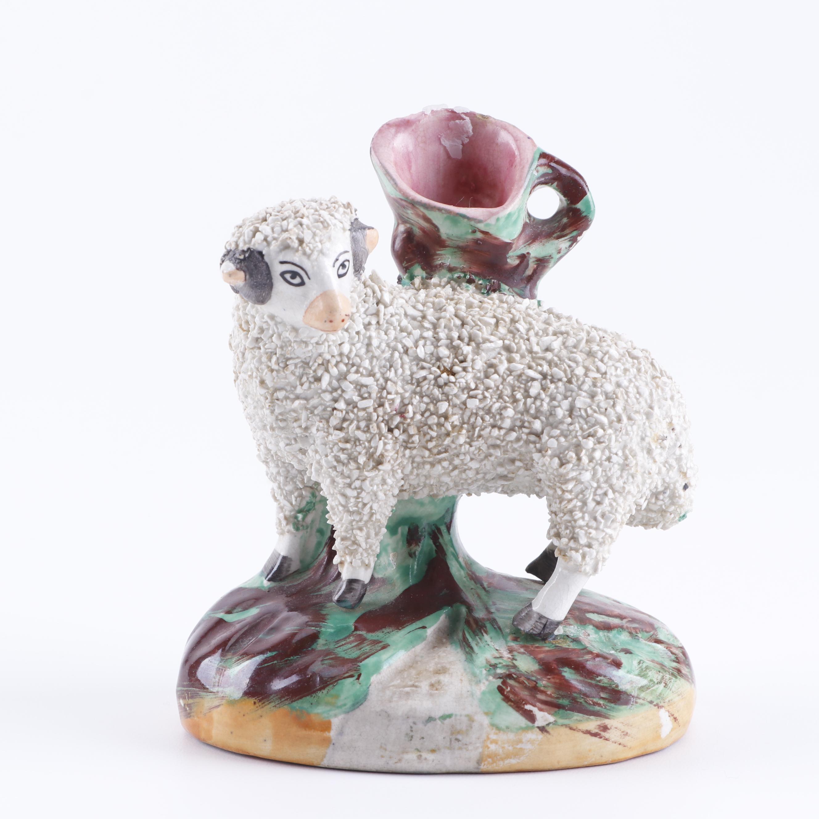 Staffordshire Figurines and Watch Holder