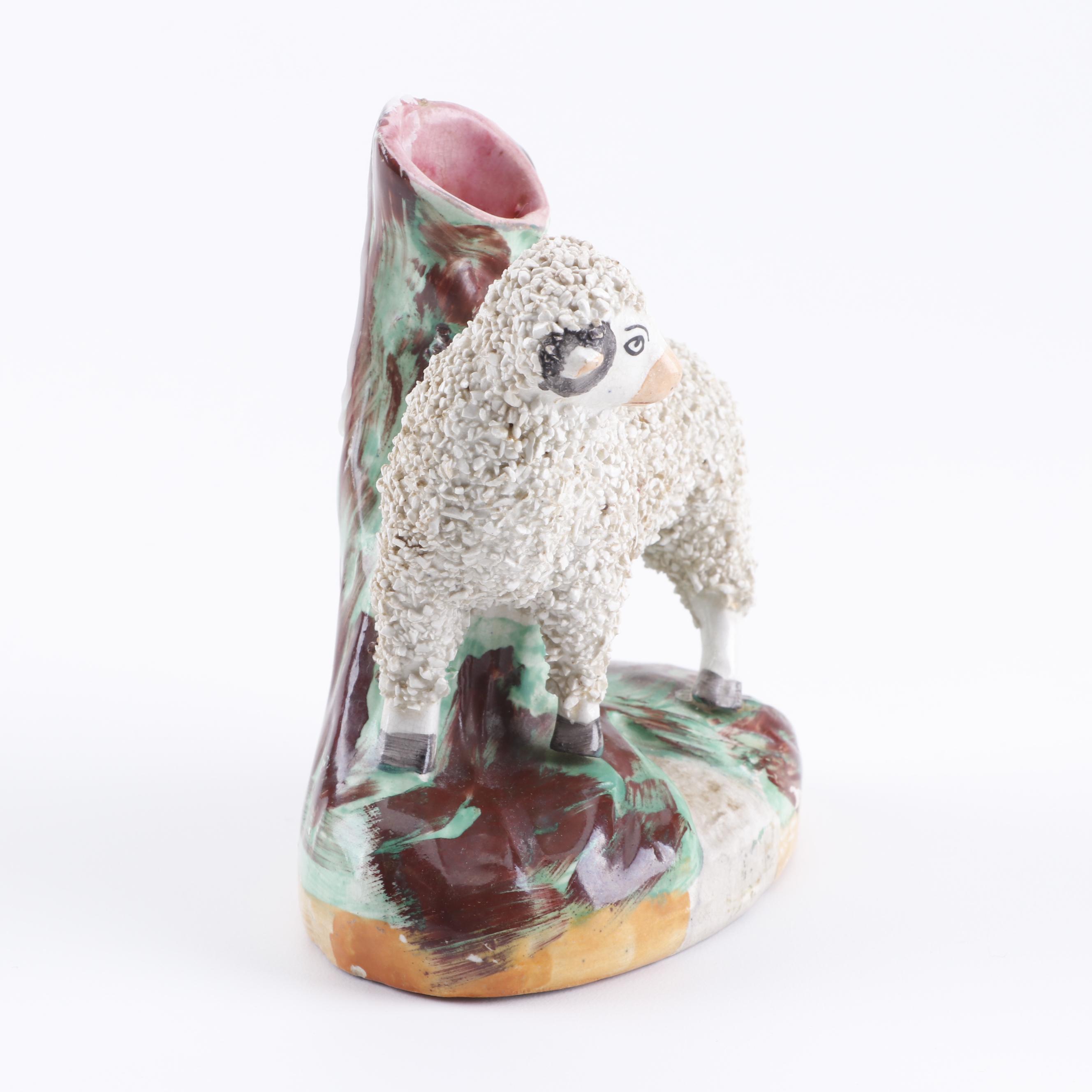 Staffordshire Figurines and Watch Holder