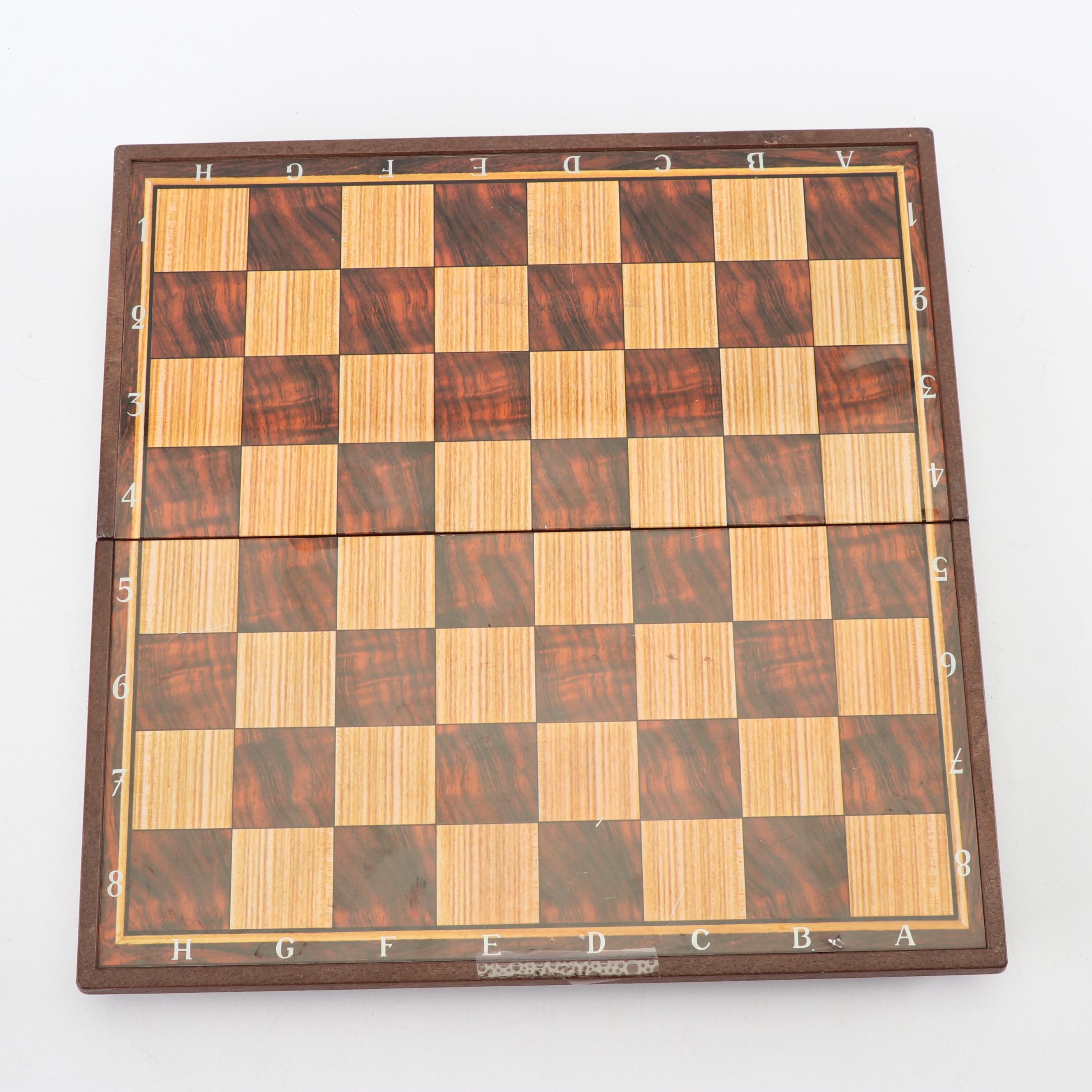 Vintage Spiele Hempfling Chess Clock with Chess Set and Dominoes