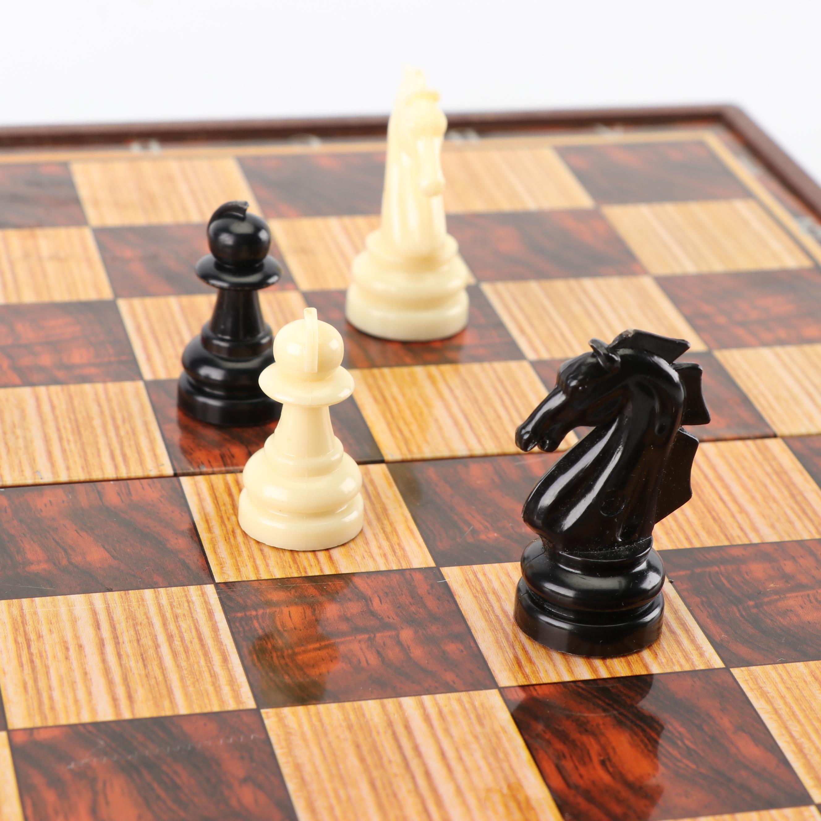 Vintage Spiele Hempfling Chess Clock with Chess Set and Dominoes