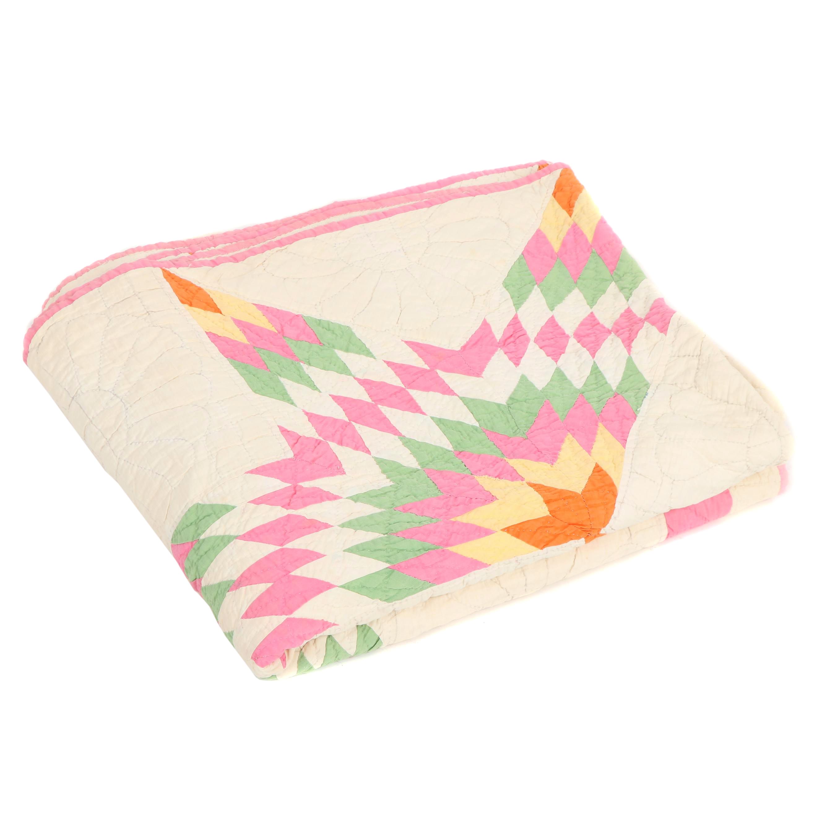 Handmade "Broken Lone Star" Quilt