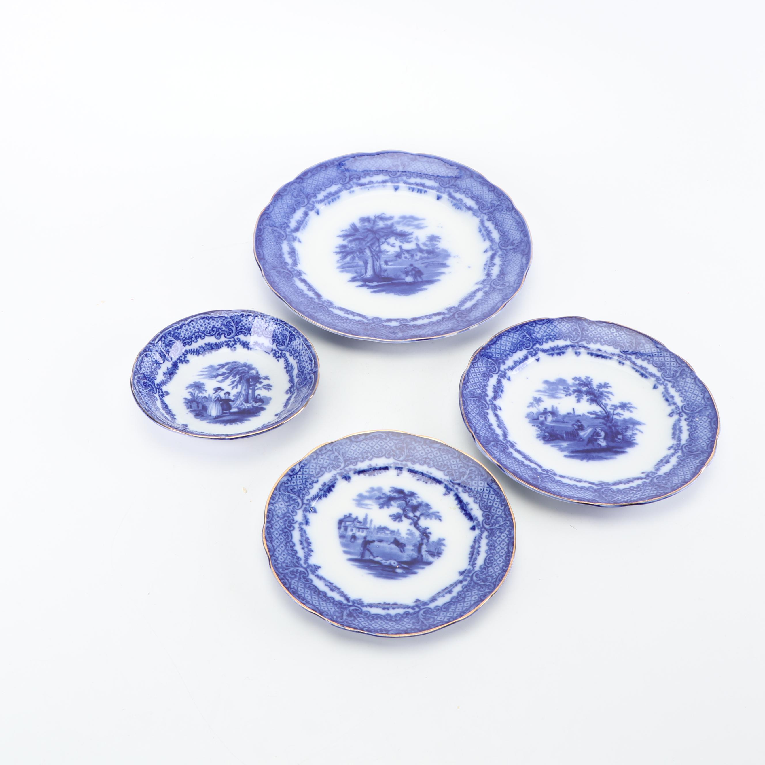 Ridgeways "Scenes From Dickens Old Curiosity Shop" Transfer-Printed Dinnerware