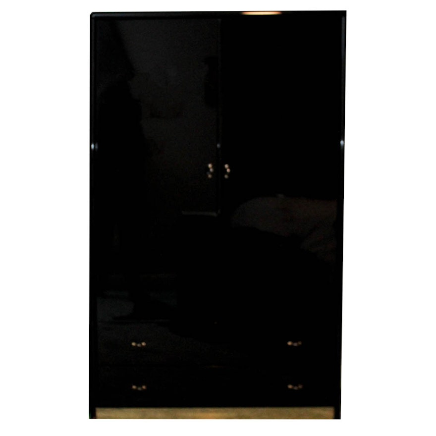 EA by Stanley Black Lacquer Armoire