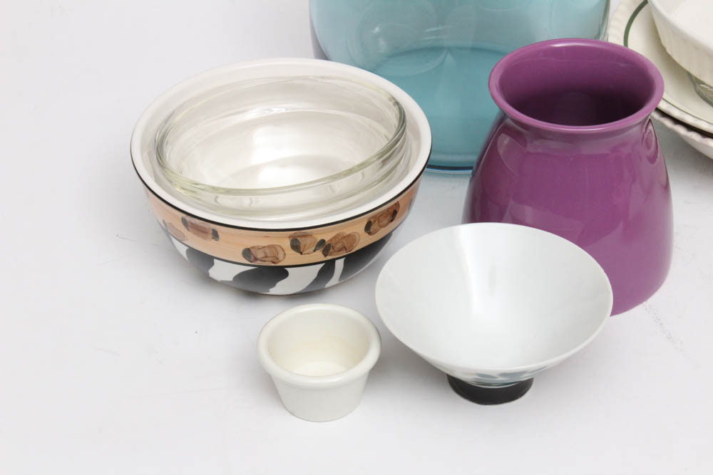 Vintage and Modern Kitchenware Featuring Fenton and Arcoroc