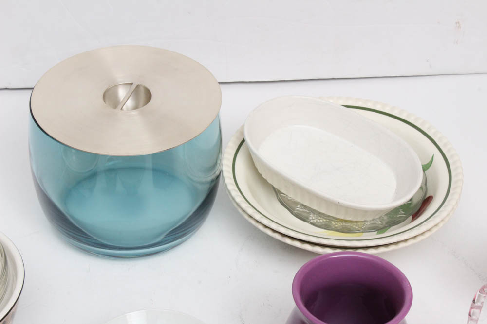 Vintage and Modern Kitchenware Featuring Fenton and Arcoroc