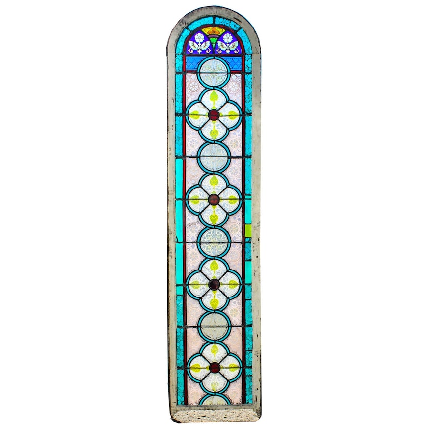 Large Stained Glass Window From St. Bonaventure Catholic Church