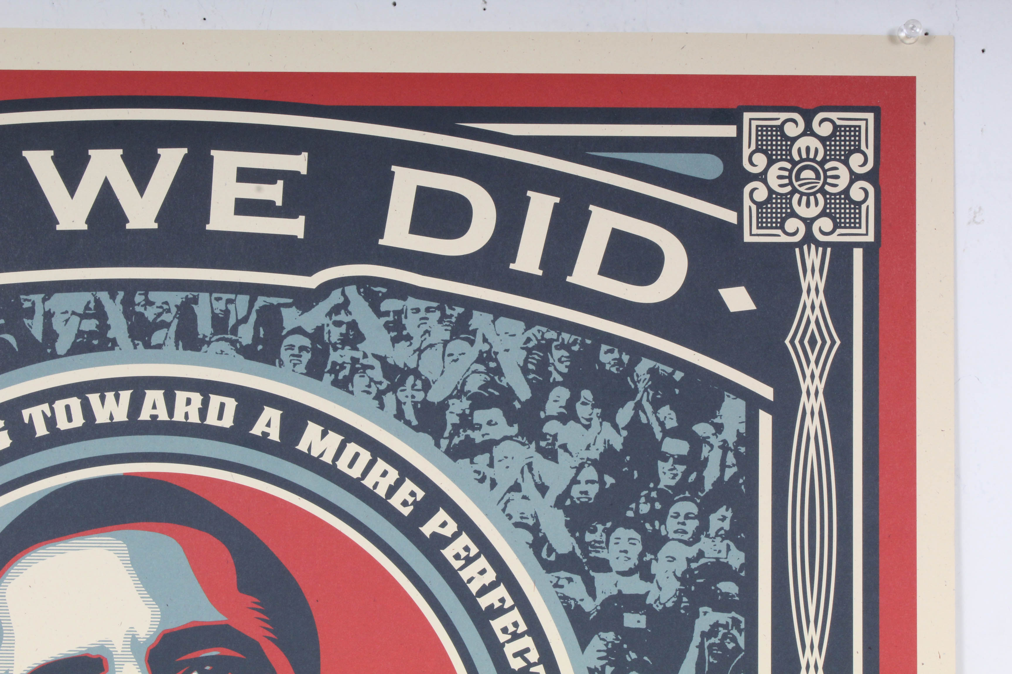 Shepard Fairey Open Edition Offset Print "Yes We Did"
