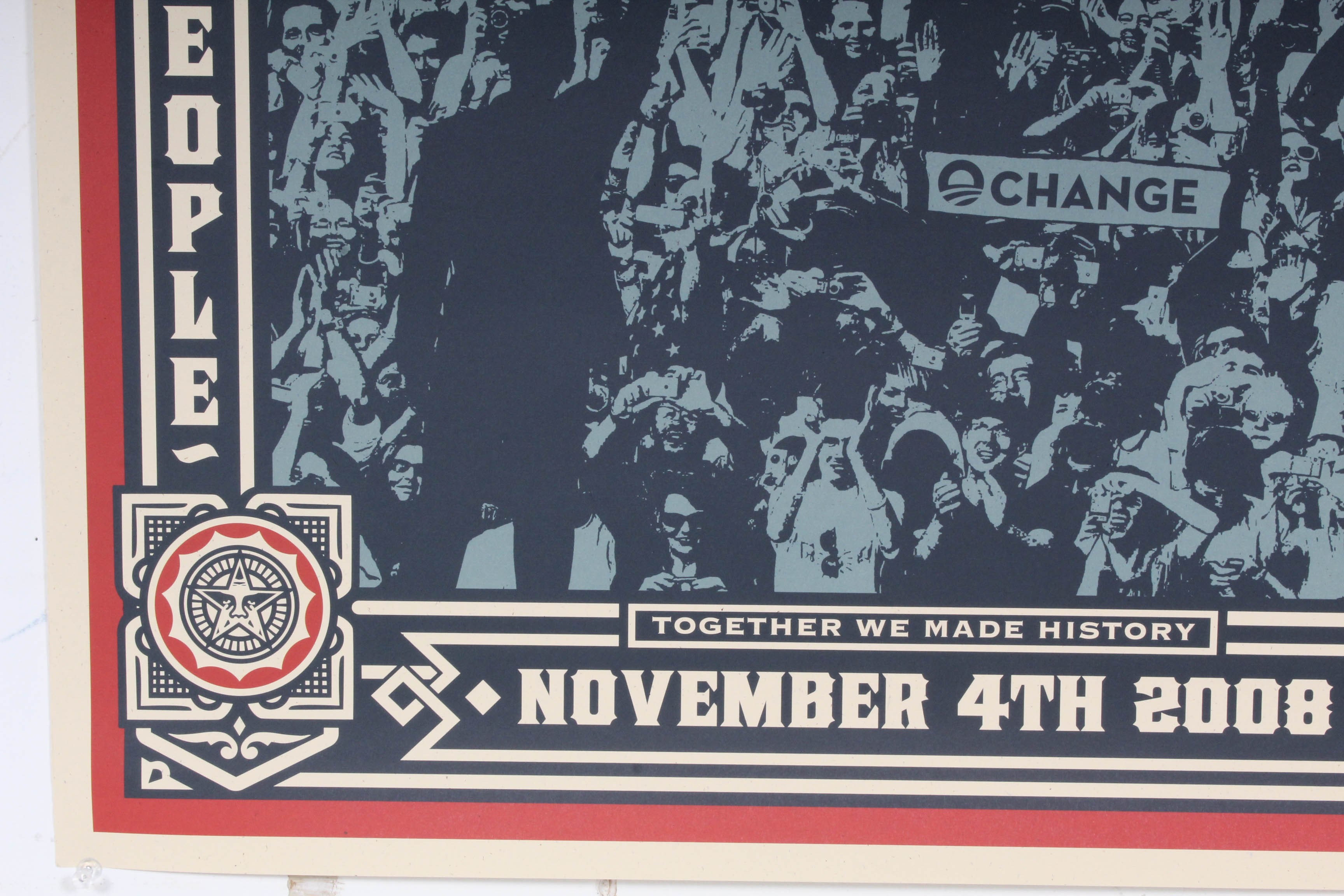 Shepard Fairey Open Edition Offset Print "Yes We Did"