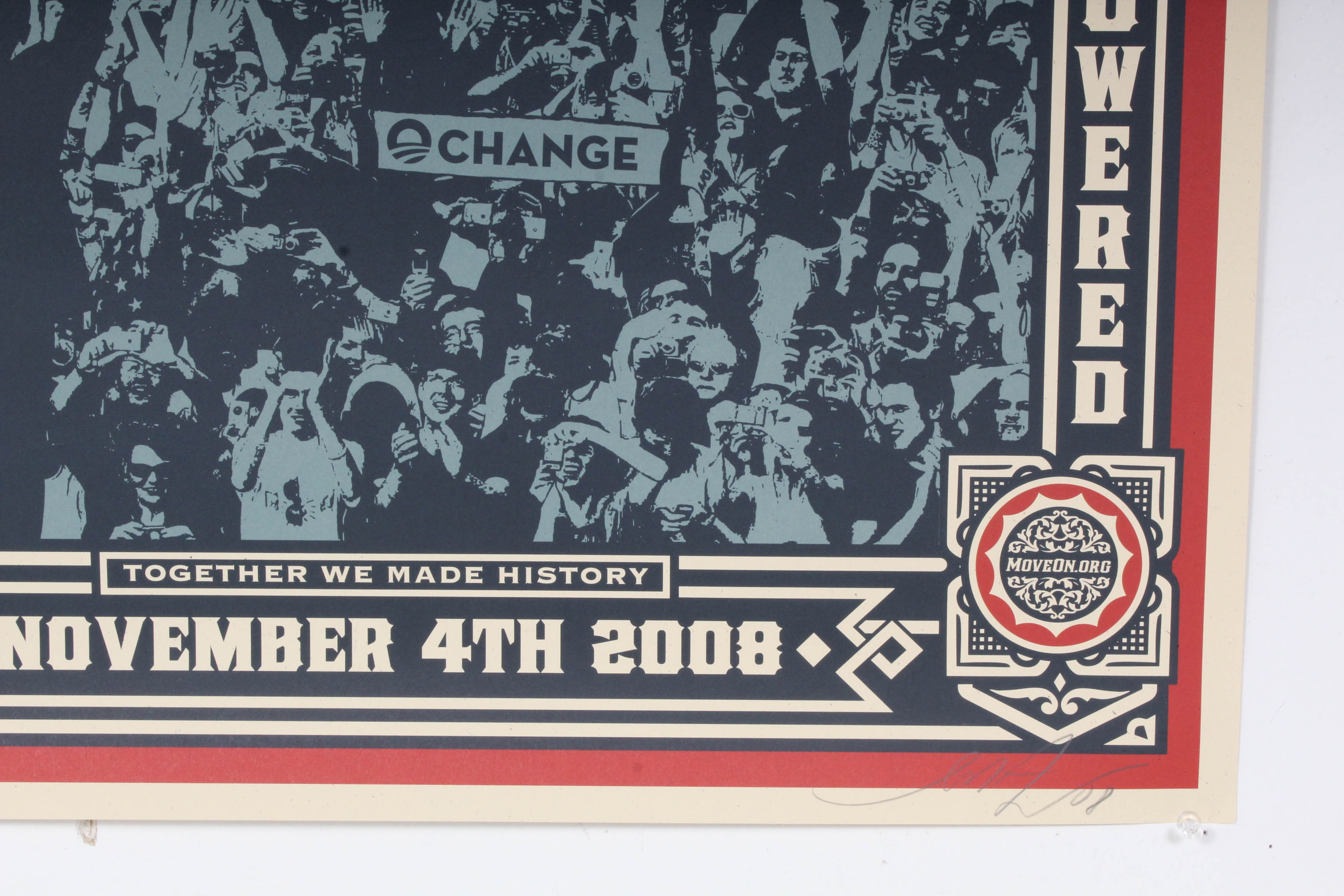 Shepard Fairey Open Edition Offset Print "Yes We Did"