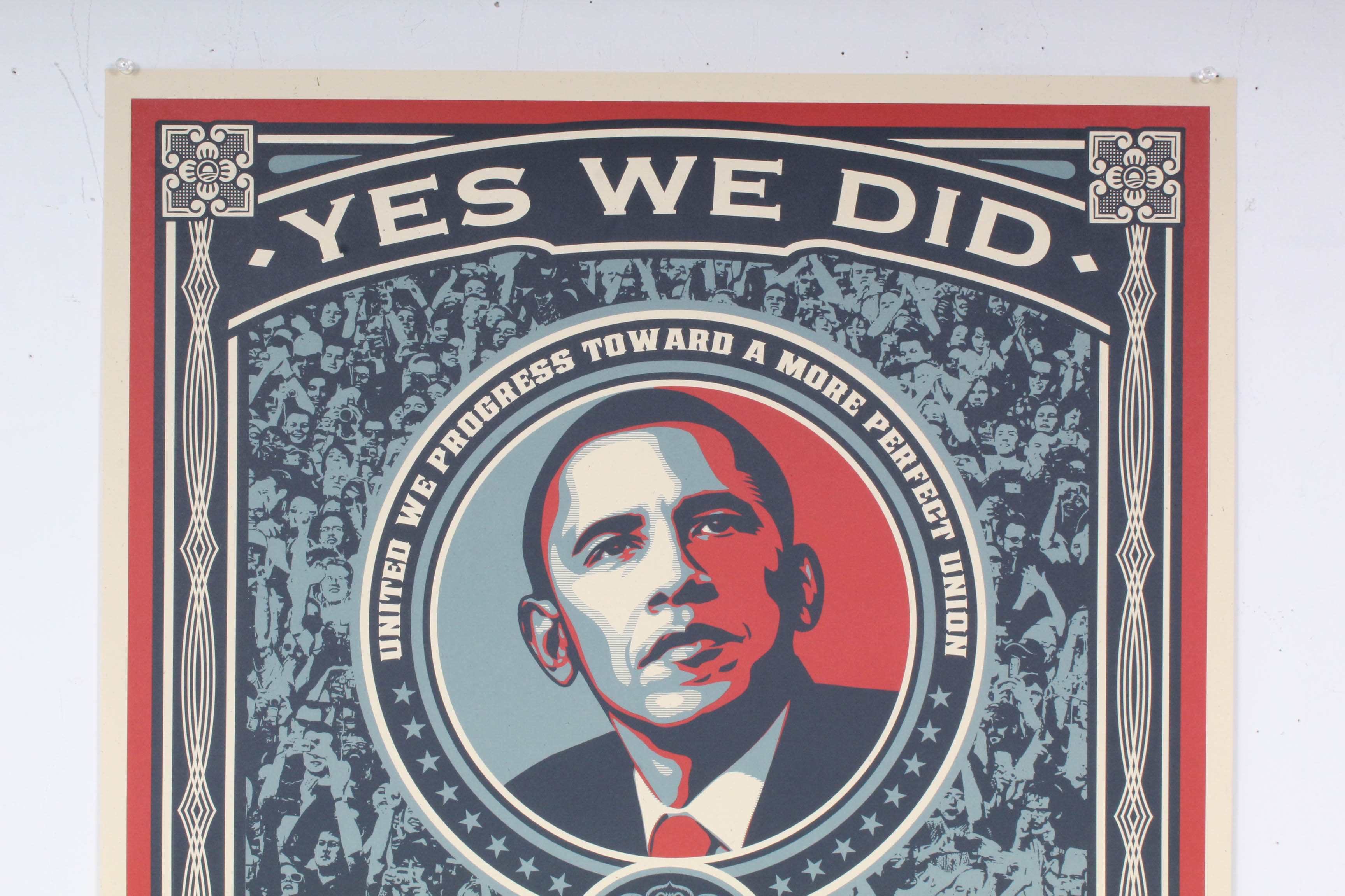 Shepard Fairey Open Edition Offset Print "Yes We Did"