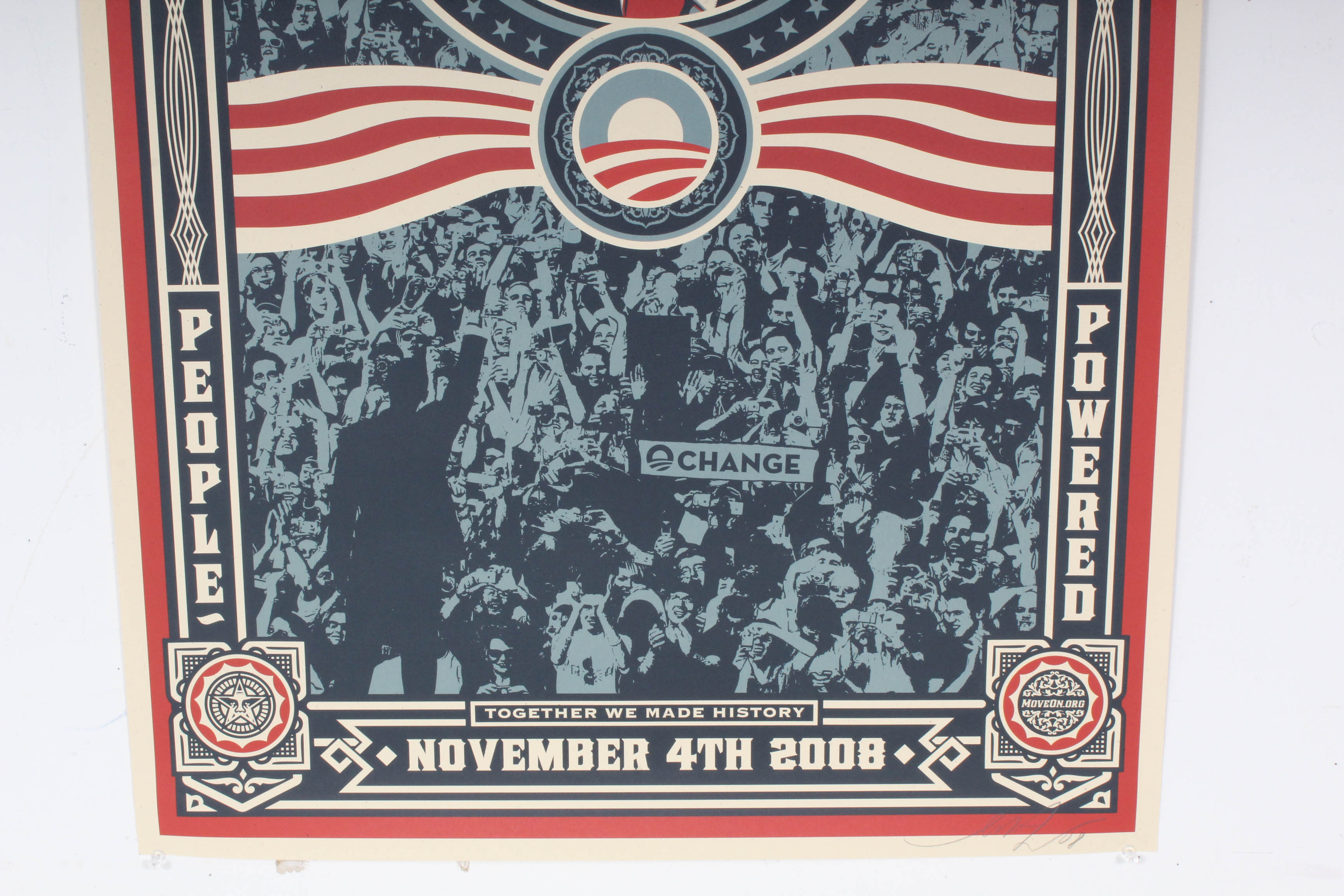 Shepard Fairey Open Edition Offset Print "Yes We Did"