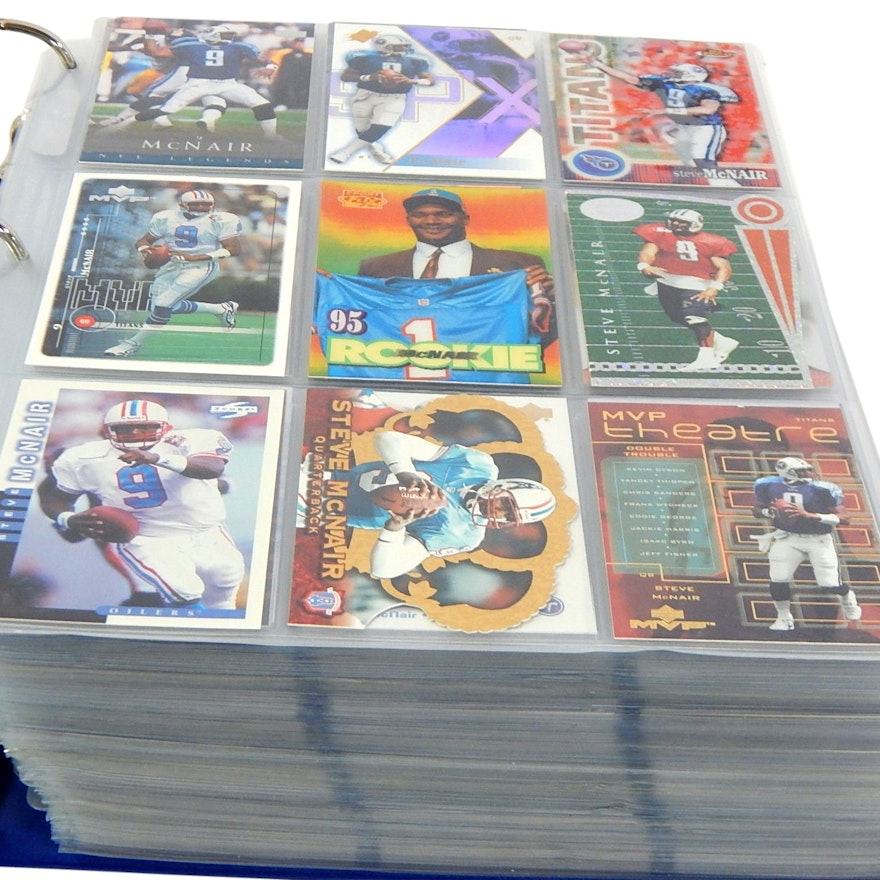 Large Album of Football Cards with Rookies, Stars, Etc. - Around 1000 Card Count