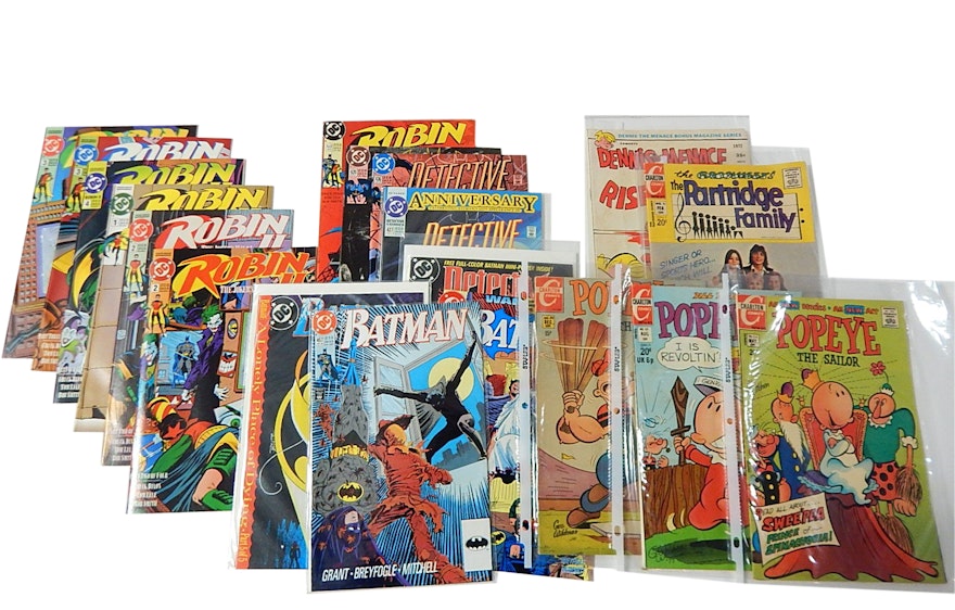 Vintage Silver, Bronze, Modern Age Comic Books with Popeye, "Batman" and More