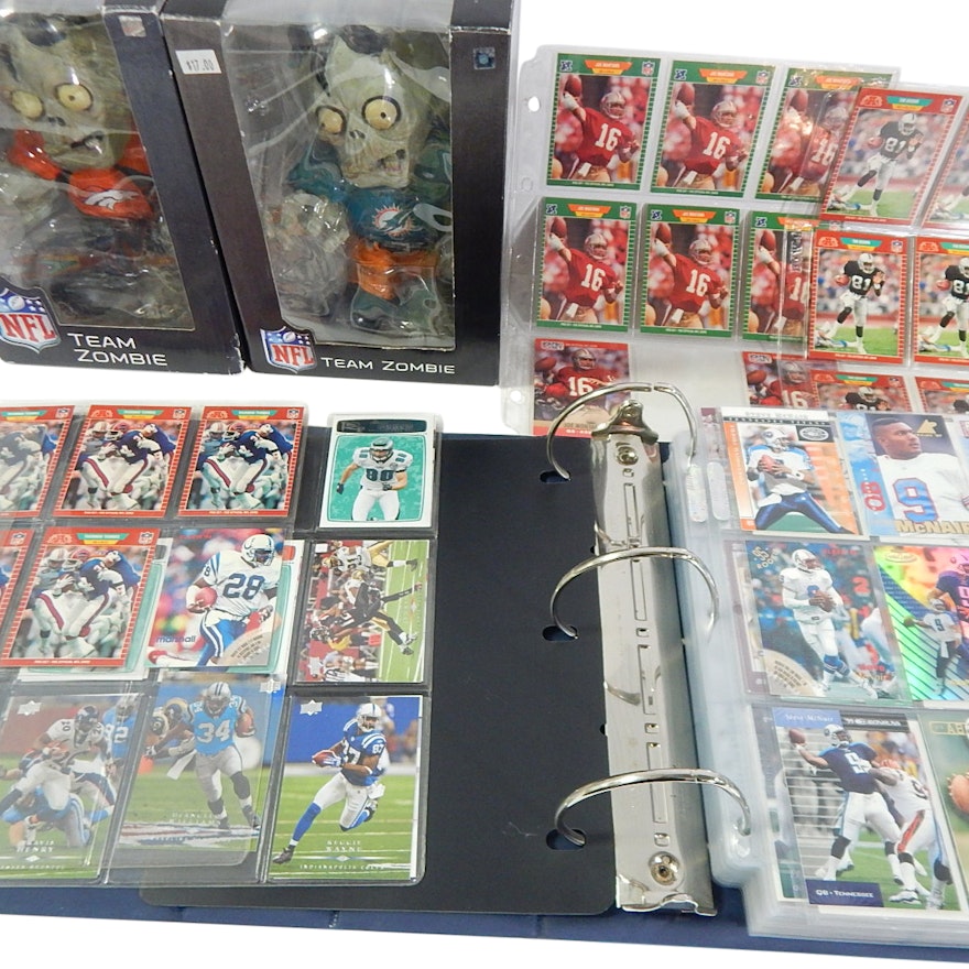 Album with Football Cards - Marino, Montana, Favre - 300 Card Count